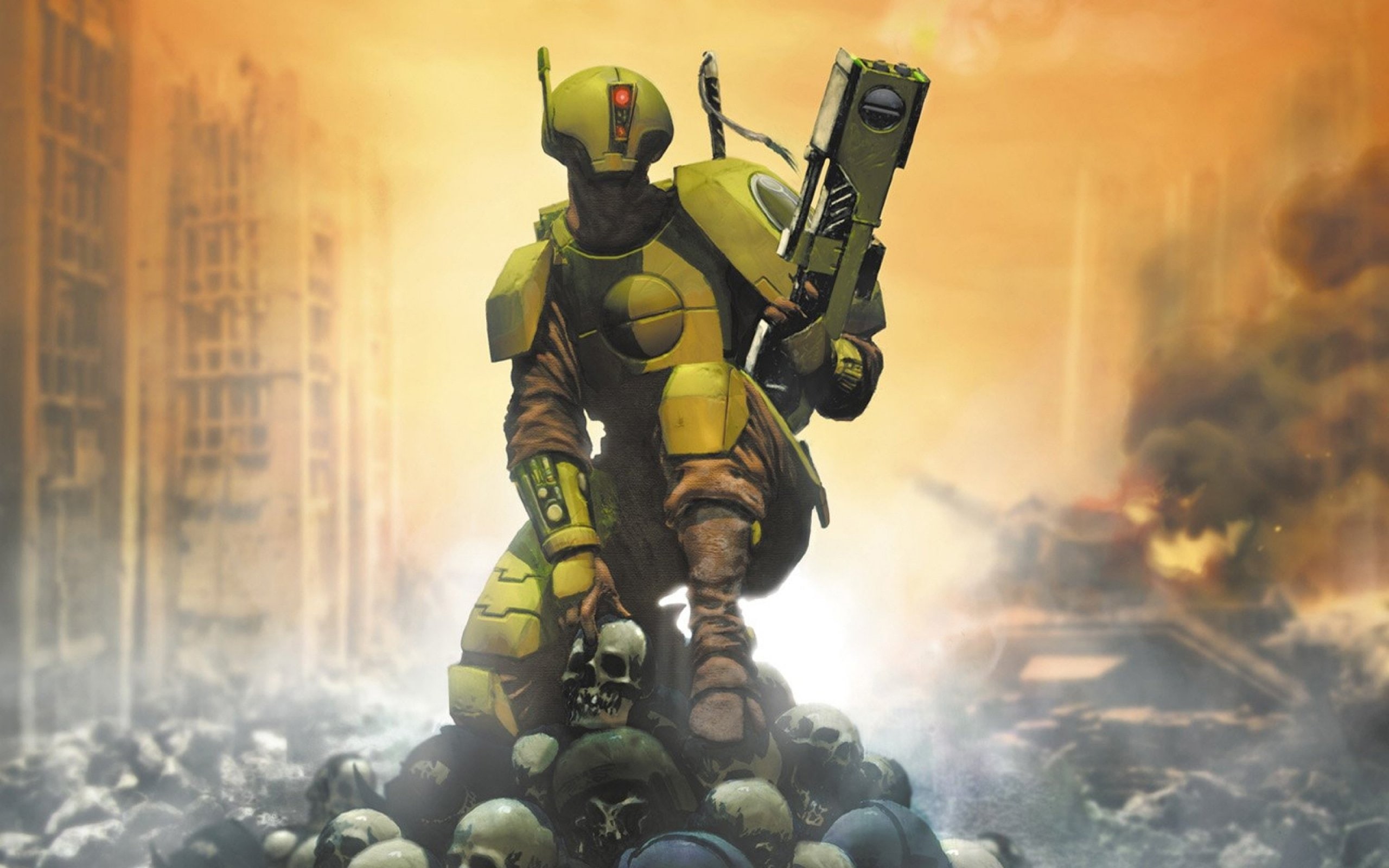 40k, shooter, warrior, sci-fi, fighting, futuristic, 2K, warhammer, action, HD Wallpaper