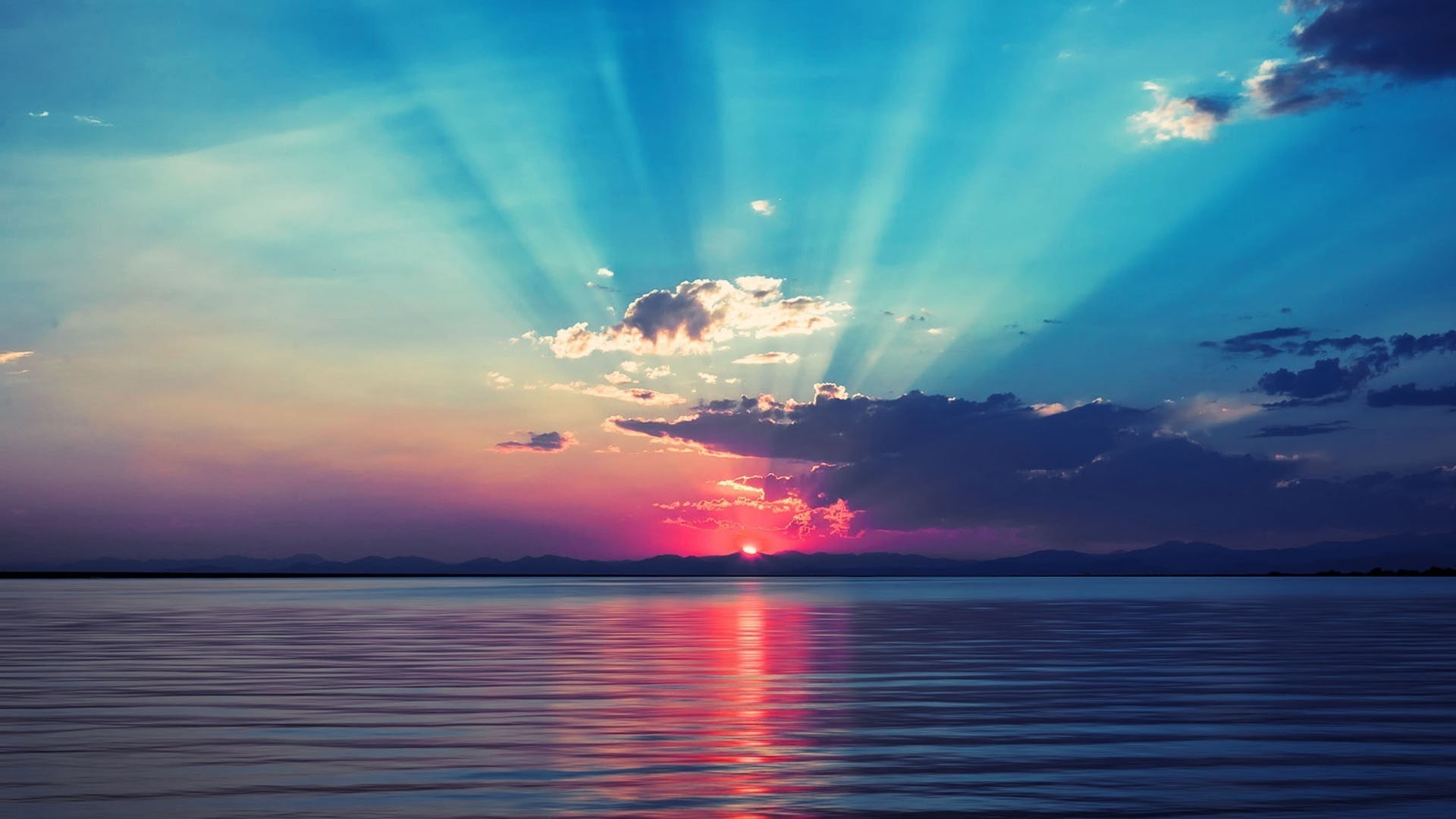 night, scenics, scenics - nature, landscape, backgrounds, thailand, beach, idyllic, reflection, waterfront, horizon, horizon Over Water, sunbeam, weather, HD Wallpaper