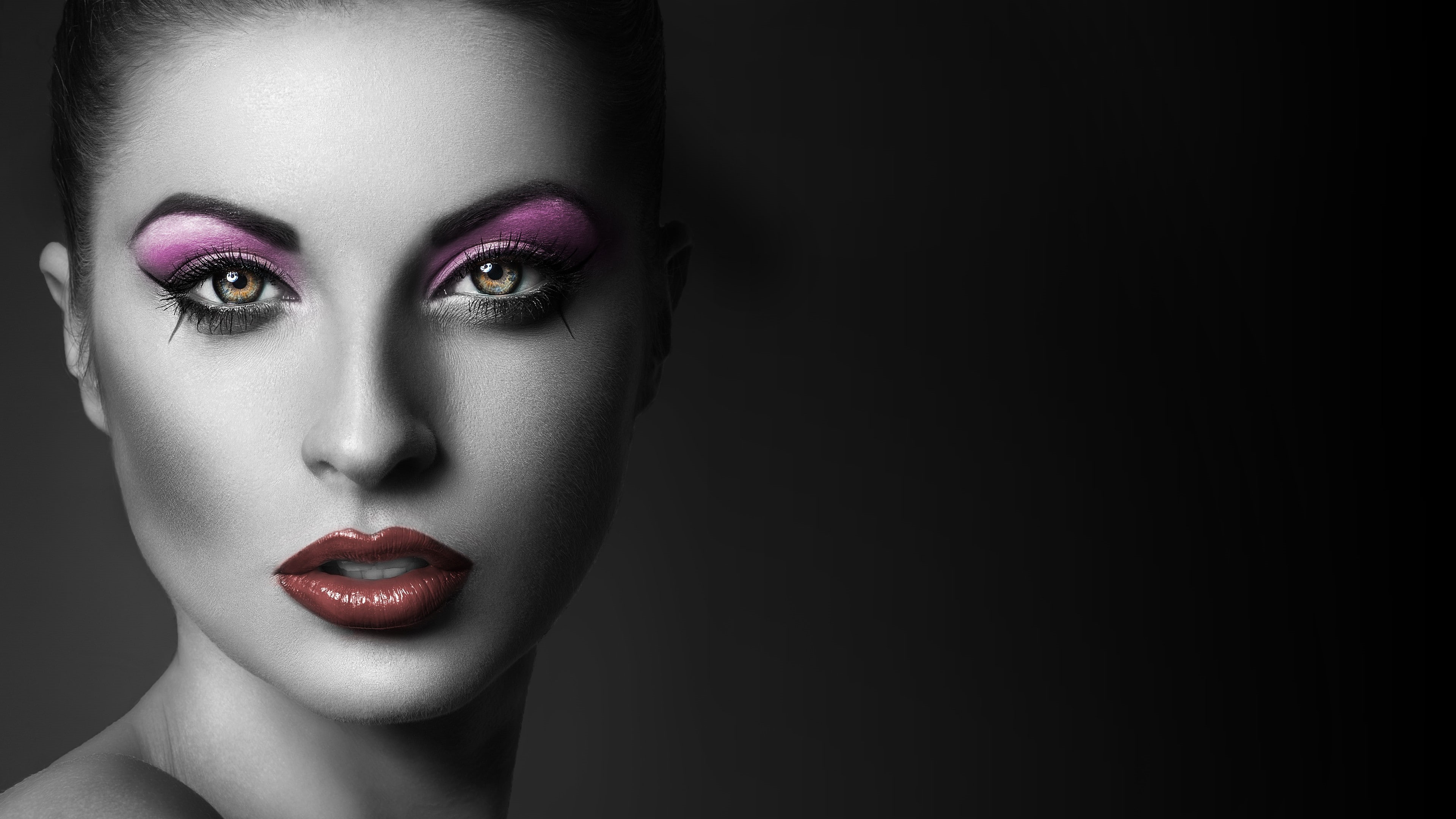 shadow, eye, 4K, makeup, women, eye shadow, portrait, HD Wallpaper