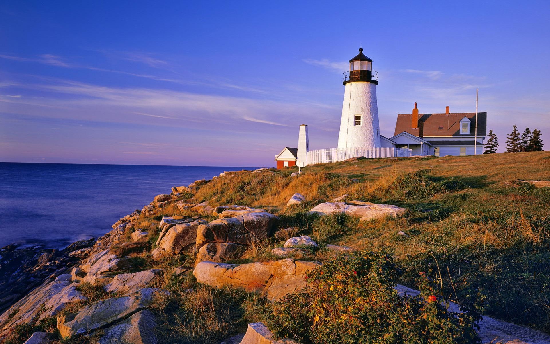 cliff, rock, edge, blue, us, windows, seven, 1080P, light house, united states, microsoft, globalization, windows 7, HD Wallpaper