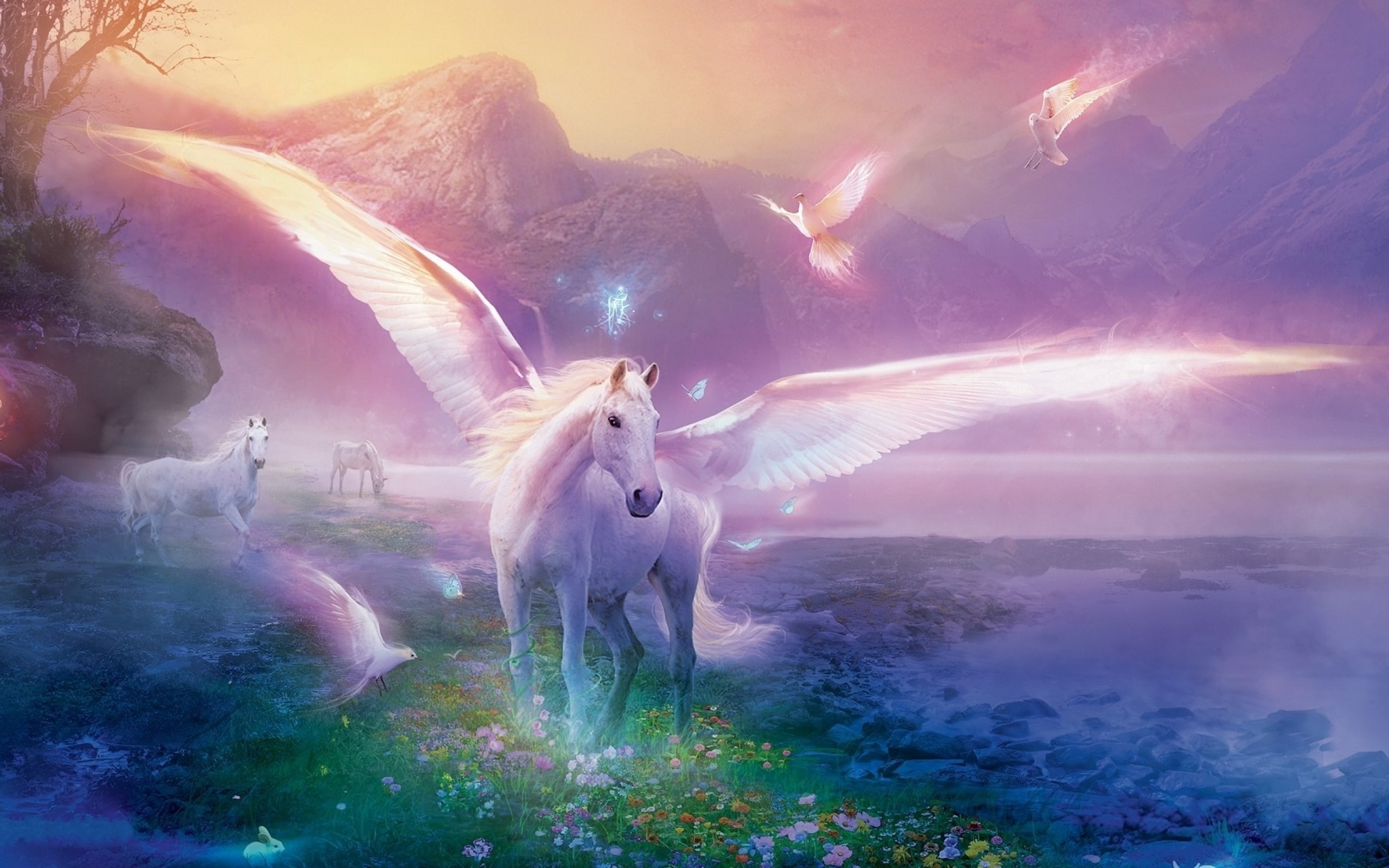 unicorn, 2K, fantasy, hd, HD Wallpaper