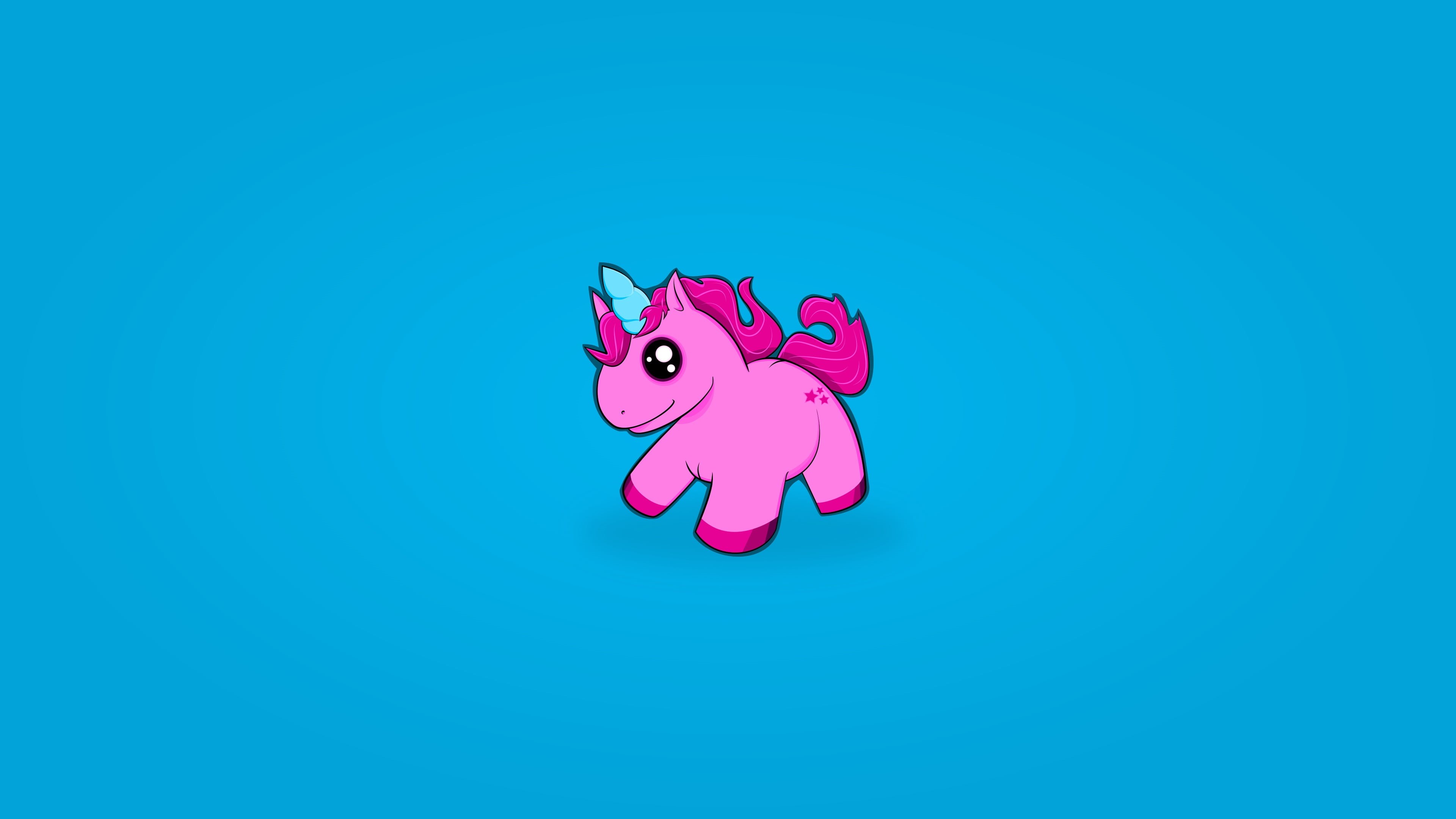 mammal, representation, cartoon, cyan, unicorn, vector, single object, copy space, animal themes, creativity, blue background, indoors, close-up, art and craft, HD Wallpaper