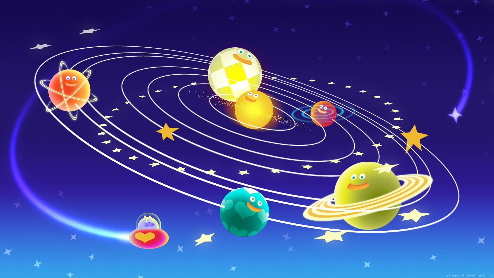 planet, astrology sign, invertebrate, yellow, sky, outdoors, sea, no people, nature, space, water, Sun, humor, star - space, land, night, astrology, animal, HD Wallpaper