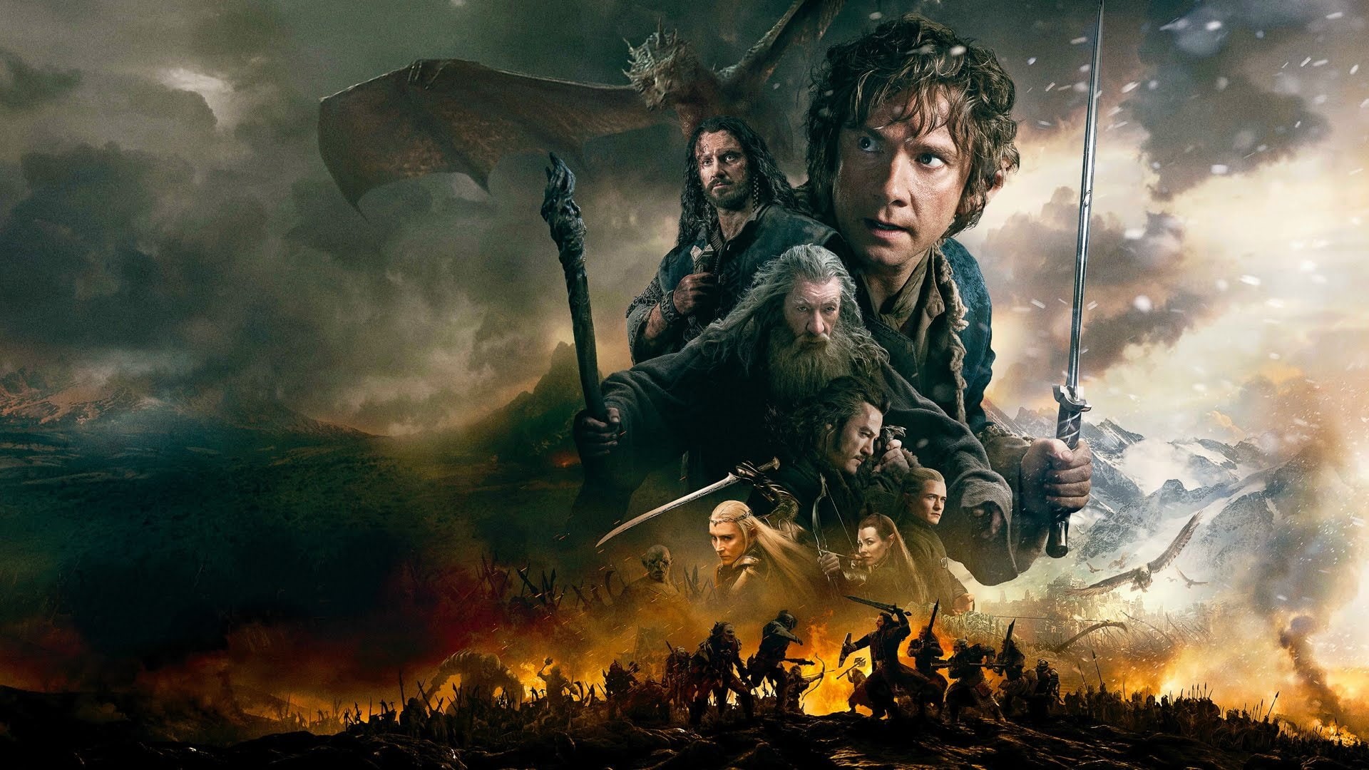 battle, rings, fantasy, 1080P, hobbit, lord, lotr, adventure, five, Armies, HD Wallpaper