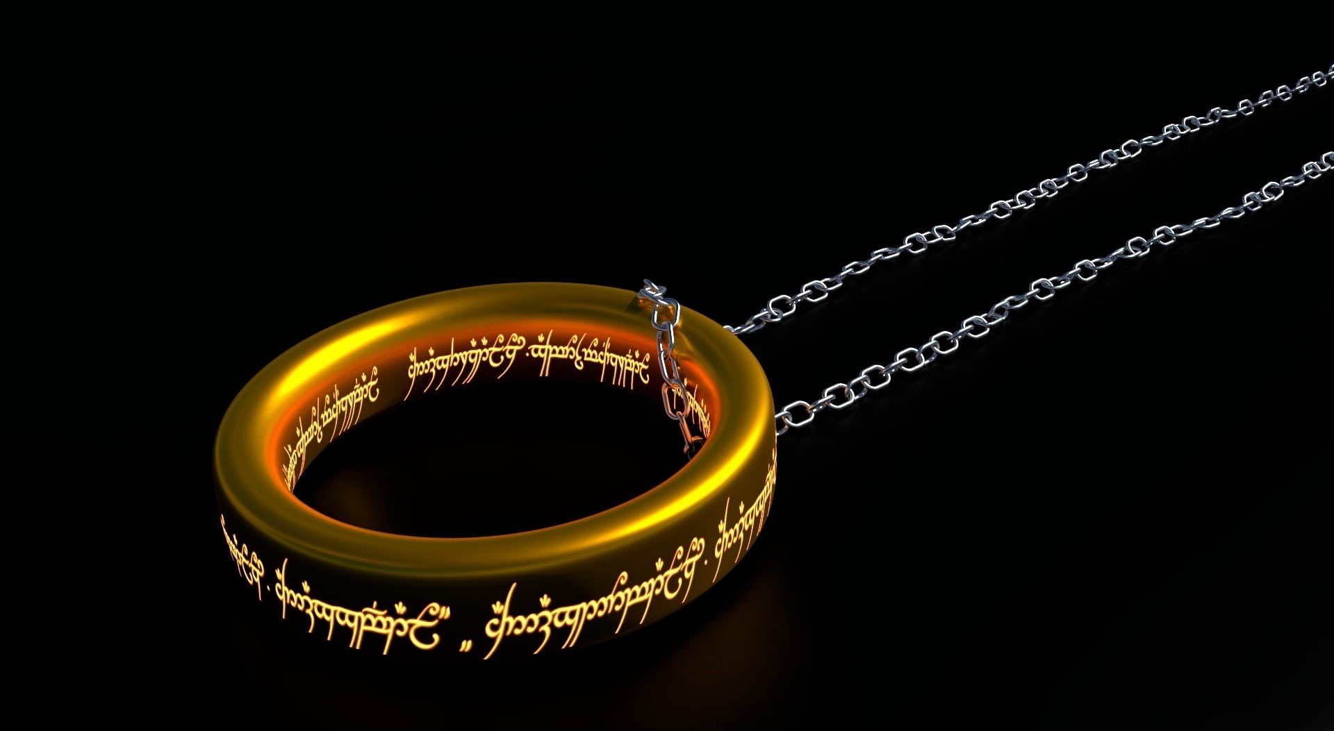 gold colored, no people, copy space, illuminated, close-up, gold, motion, one, Movies, single object, lord of the rings, burning, studio shot, jewelry, HD Wallpaper