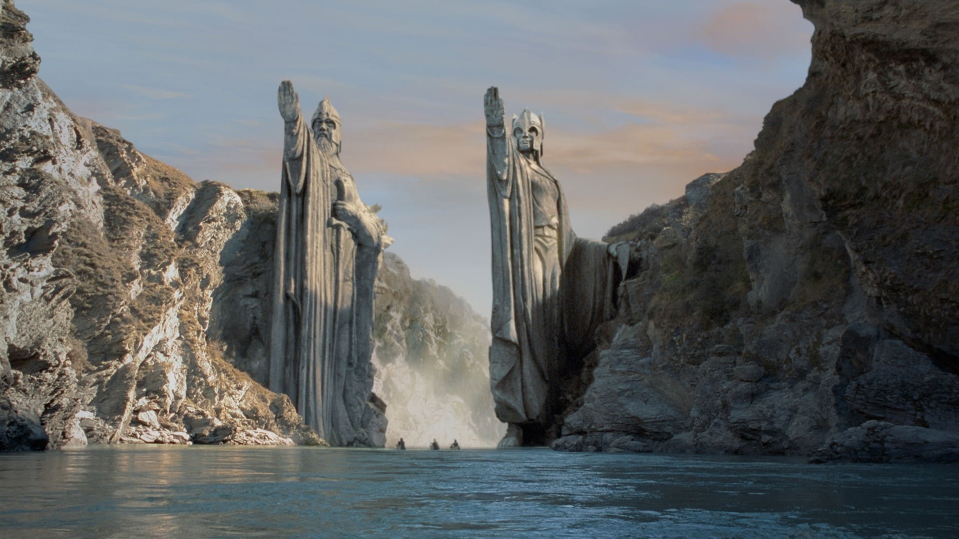 no people, scenics - nature, idyllic, rock formation, The Lord Of The Rings: The Fellowship Of The Ring, outdoors, beauty in nature, day, sky, geology, HD Wallpaper