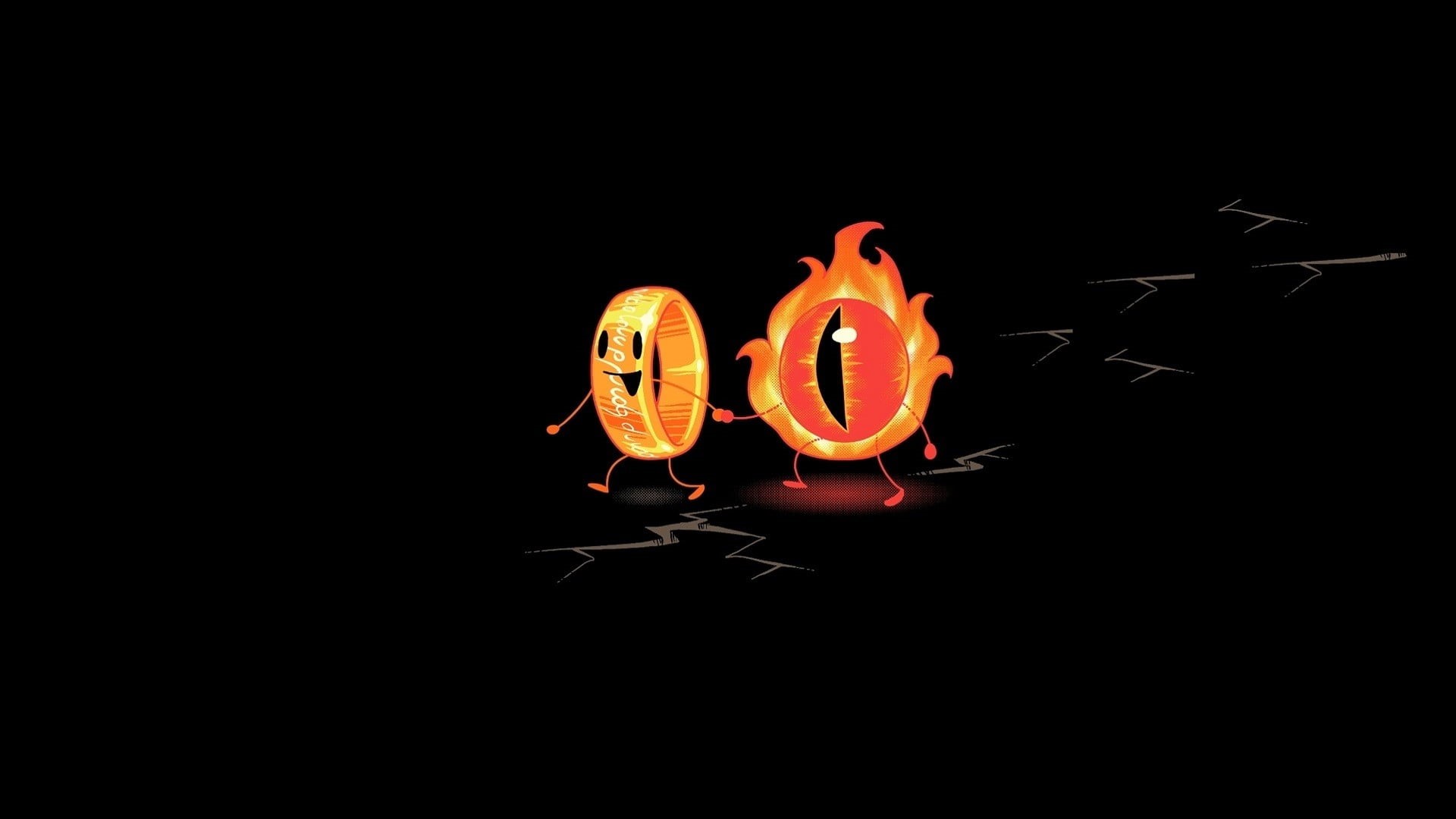 illustration, jack o lantern, no people, western script, dark, copy space, cut out, communication, The Lord of the Rings, glowing, minimalism, creativity, HD Wallpaper
