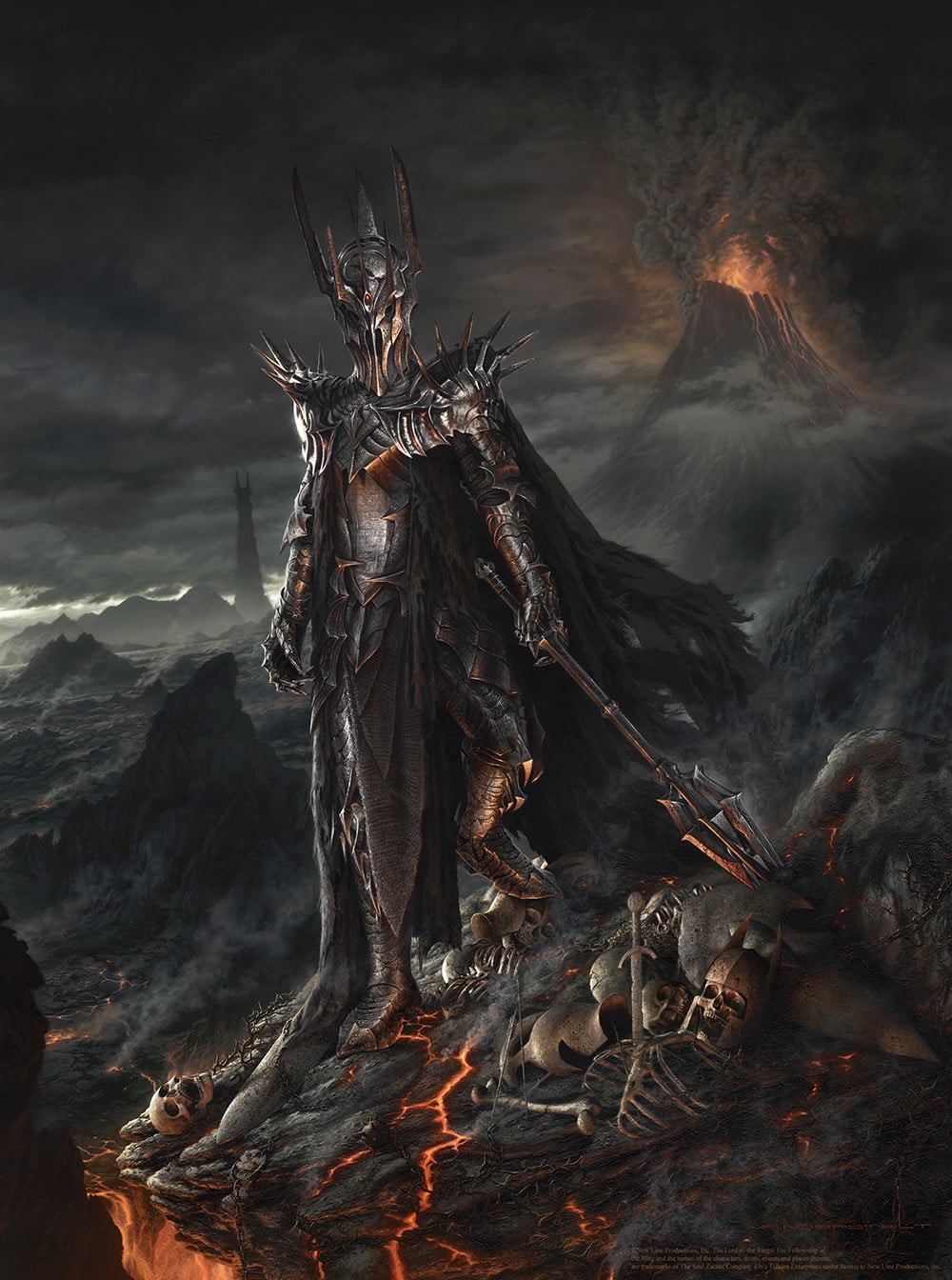 Sauron, The Lord of the Rings, fantasy art, 720P, Phone HD Wallpaper