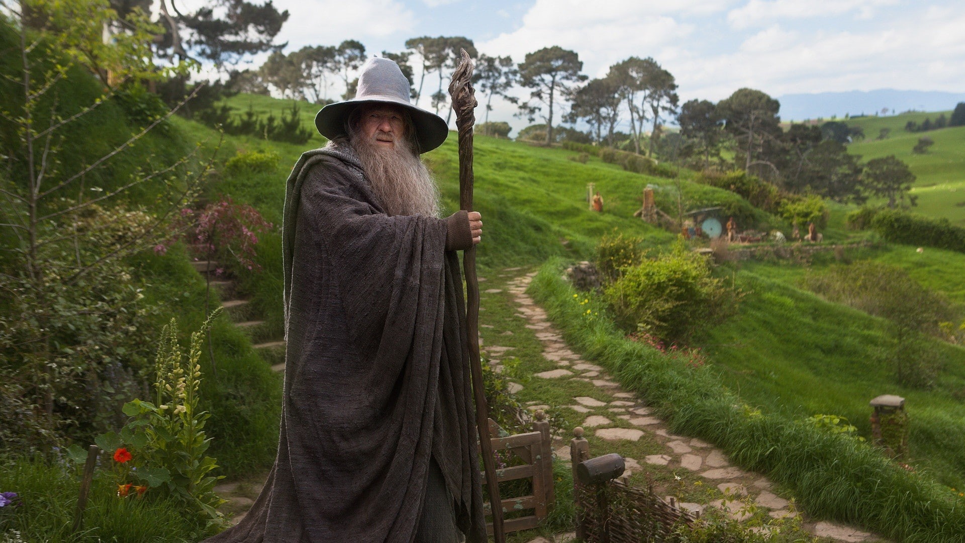 shire, the lord of the rings, mckellen, 1080P, ian, rings, lord, wizard, gandalf, the shire, ian mckellen, HD Wallpaper