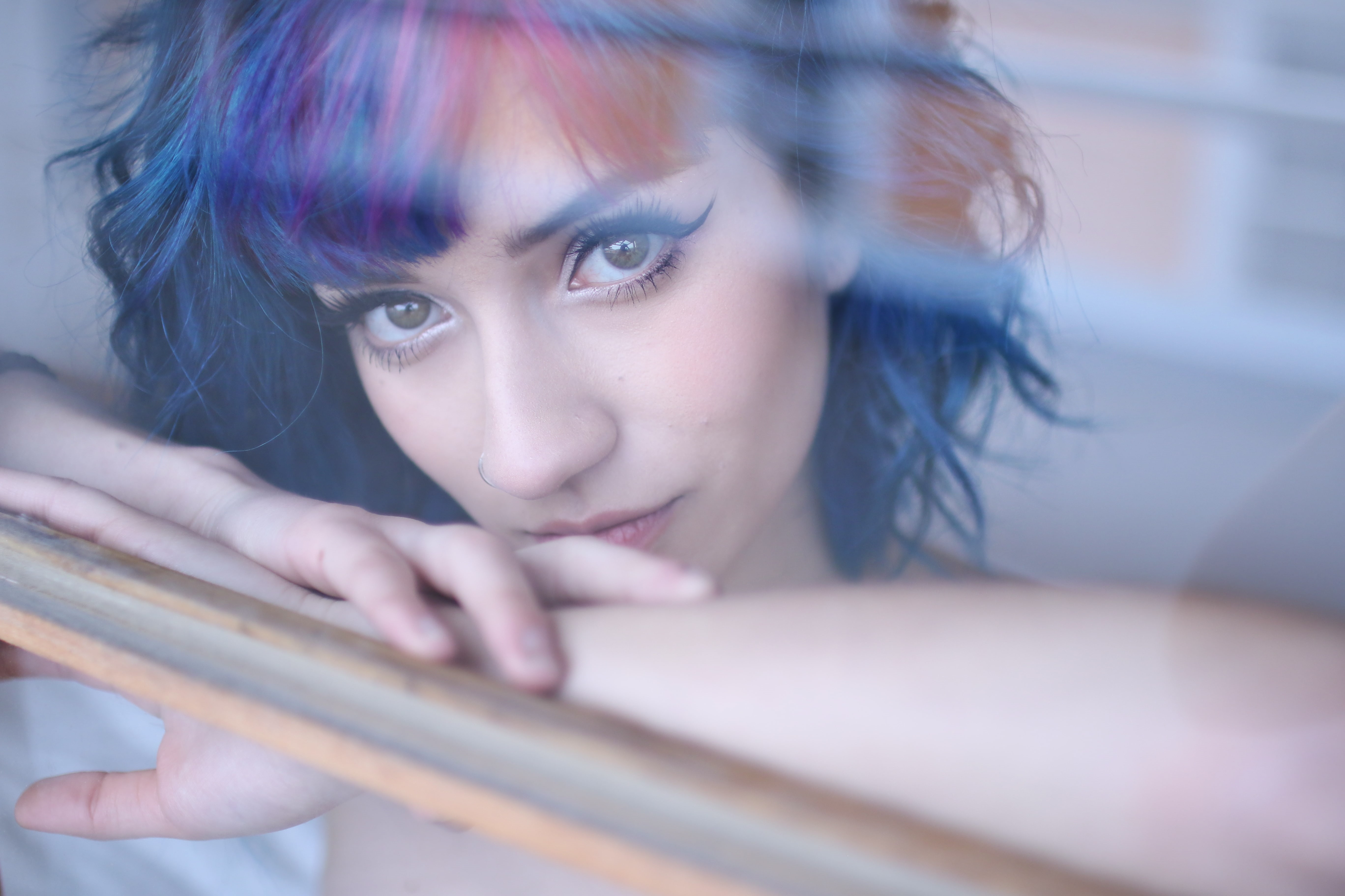 nose rings, hair, contemplation, 5K, young adult, front view, Fay Suicide, adult, leisure activity, headshot, portrait, hairstyle, one person, teenager, HD Wallpaper