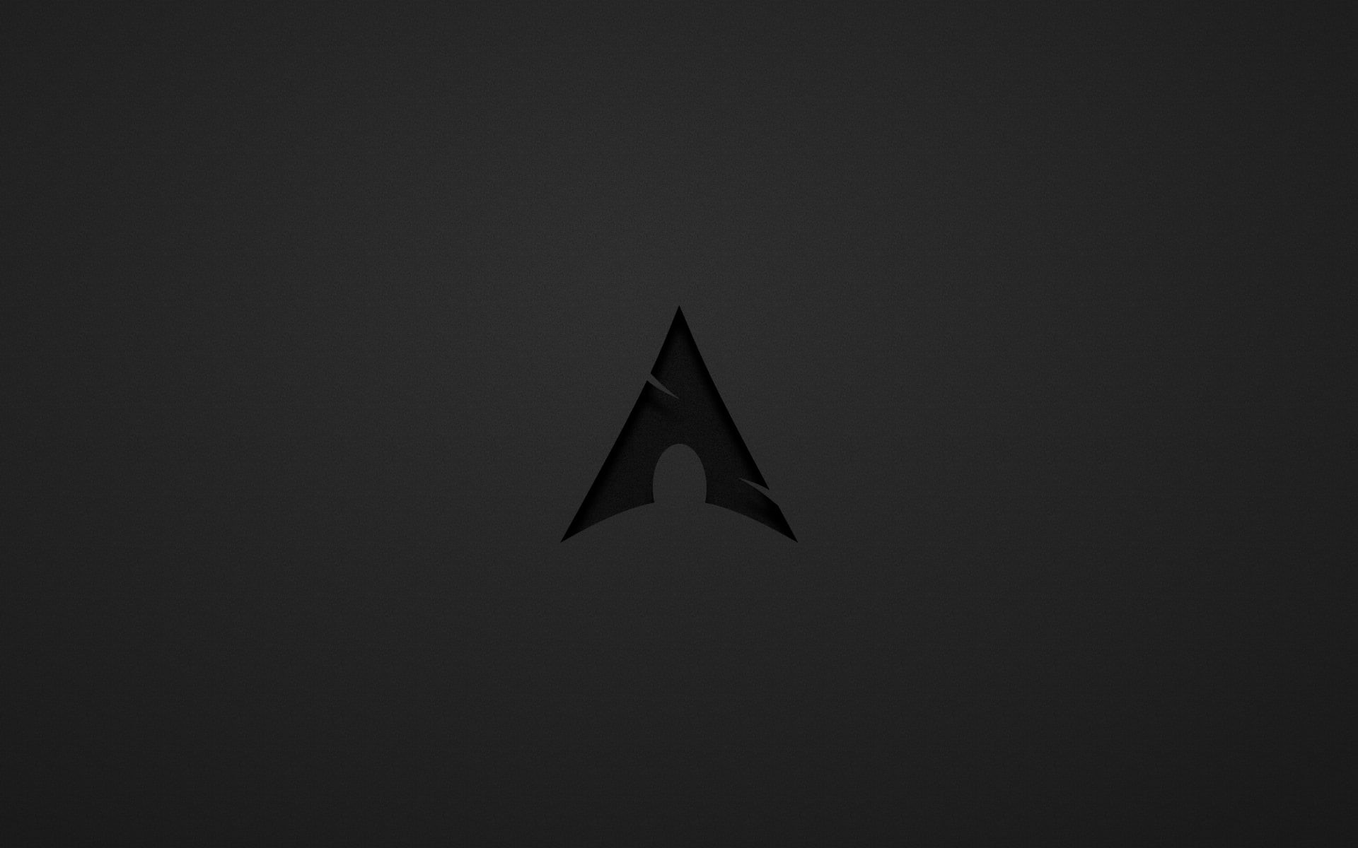 gray background, 1080P, low angle view, Arch Linux, vector, geometric Shape, art and craft, silhouette, single object, studio shot, shiny, dark gray, gray, HD Wallpaper