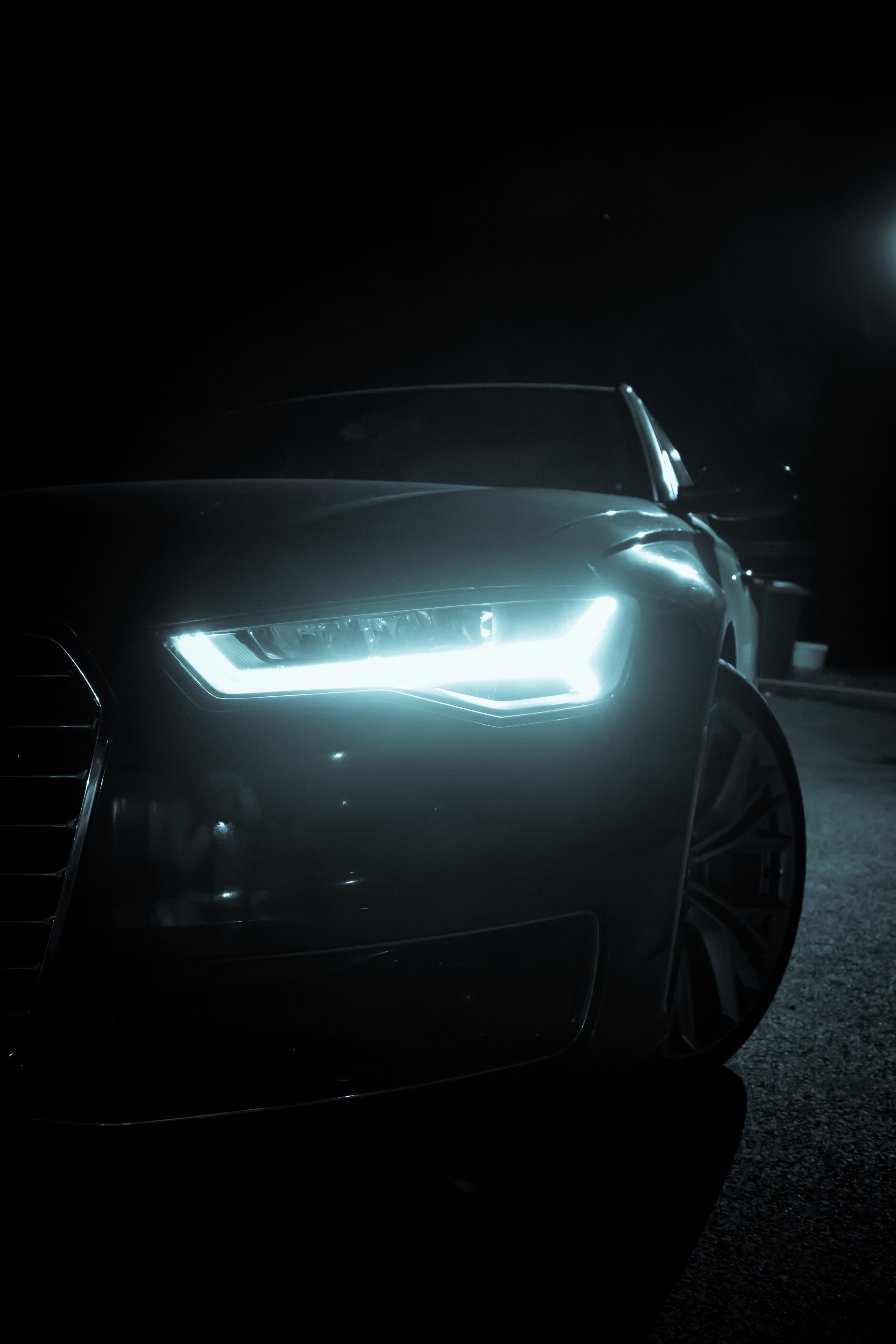 a6, rs6, silver colored, no people, land vehicle, shiny, led, city, lighting equipment, transportation, luxury, sports car, mode of transportation, modern, Phone HD Wallpaper
