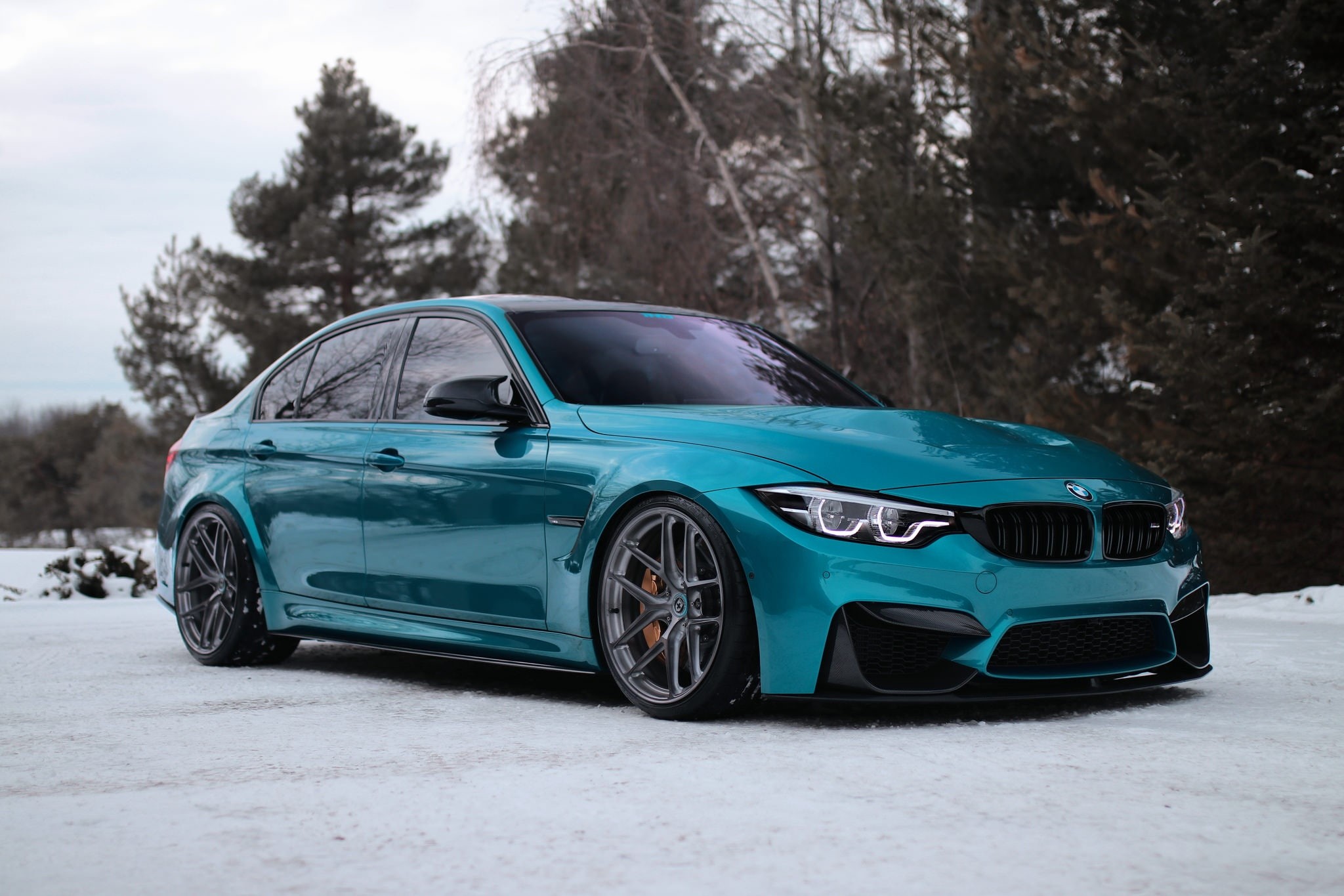 BMW, F80, Adaptive LED, Winter, 1080P, Snow, Blue, HD Wallpaper