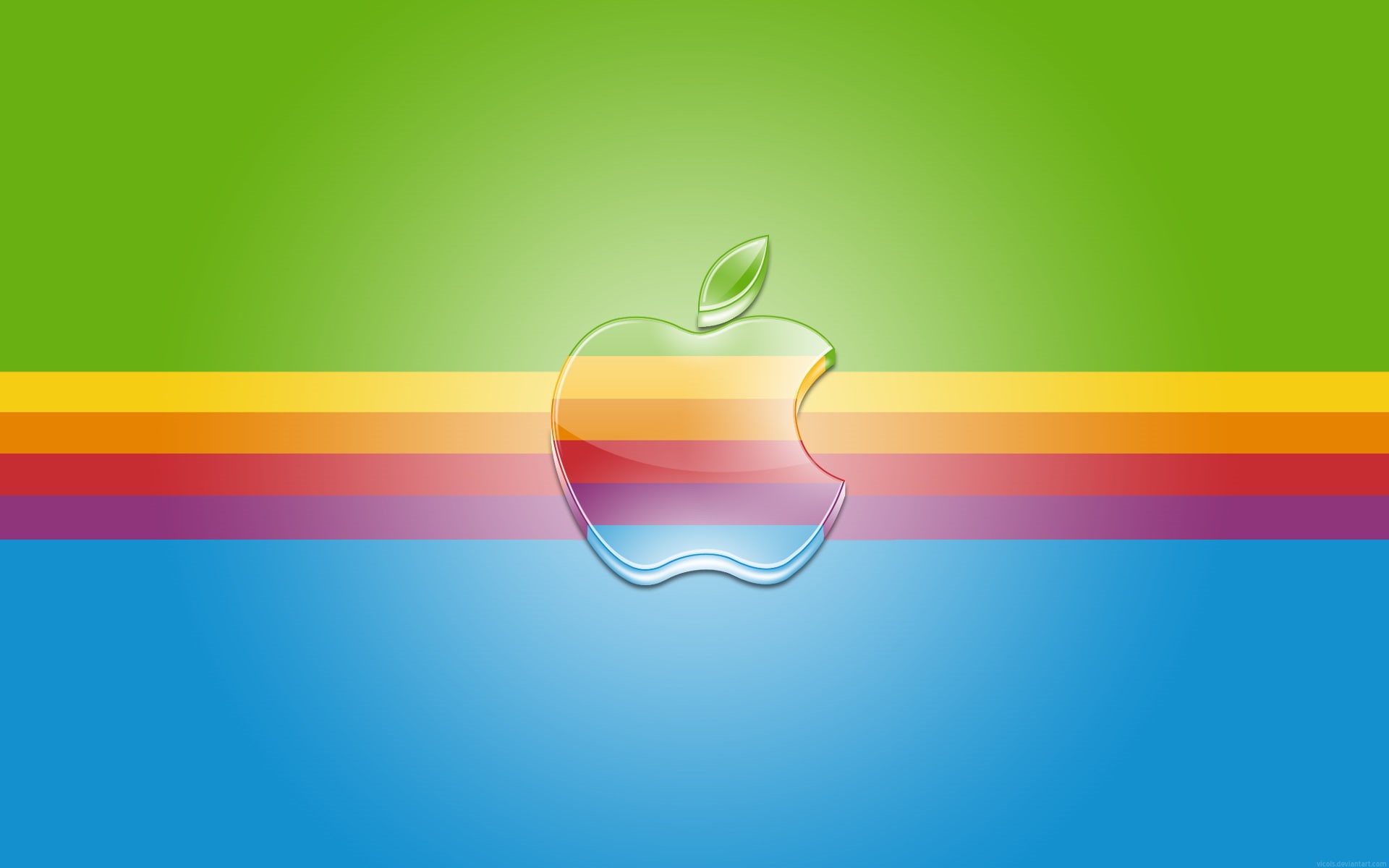 strip, Apple, 1080P, rainbow, logo, multicolored, HD Wallpaper