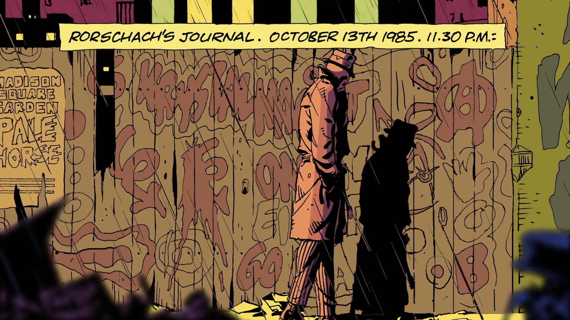 cartoon/comic, shadow, rorschach, watchmen, 1080P, hd, comic, strip, HD Wallpaper