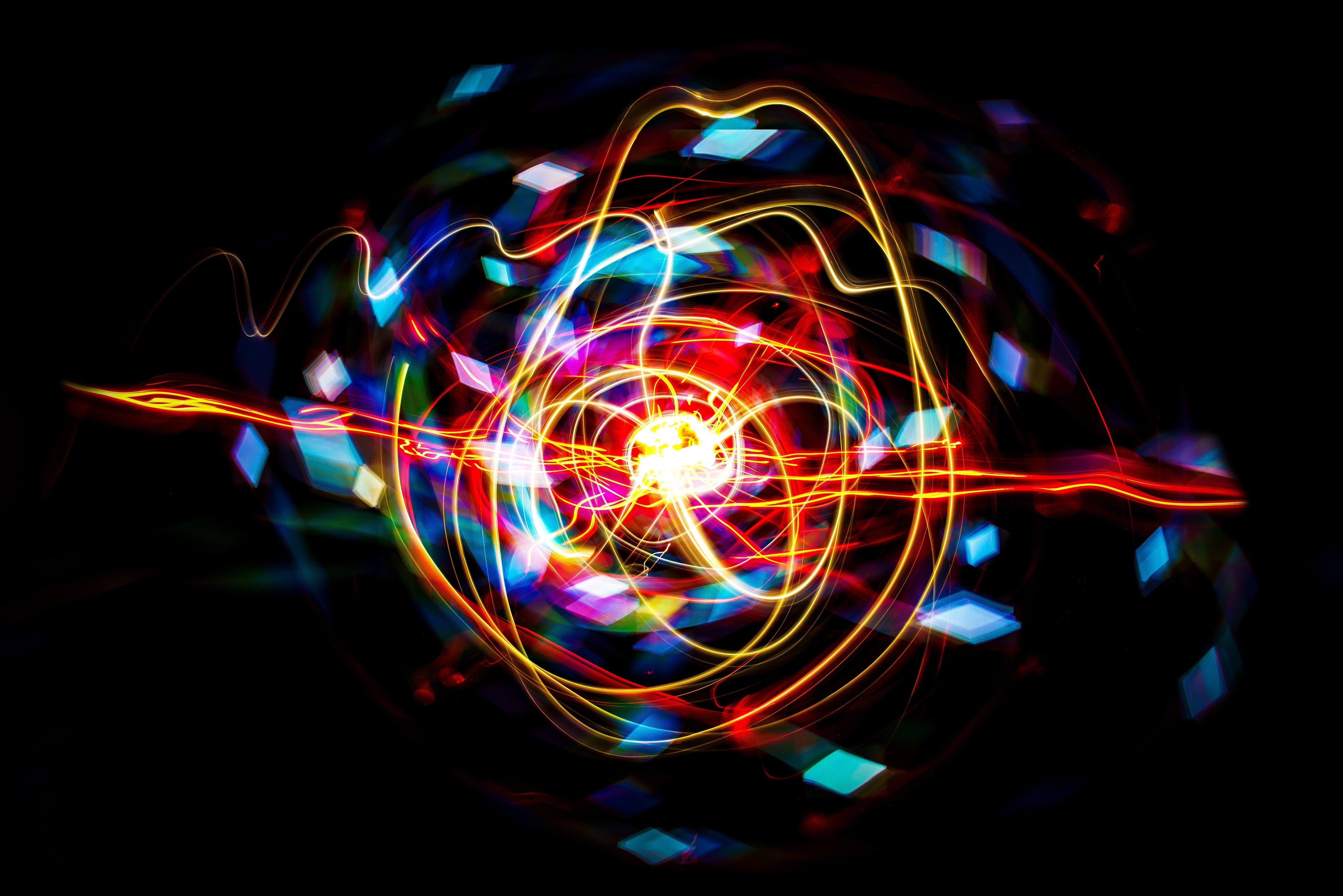 arts culture and entertainment, black background, geometry, led, no people, light - natural phenomenon, minimalism, multi colored, waves, sphere, diamonds, HD Wallpaper