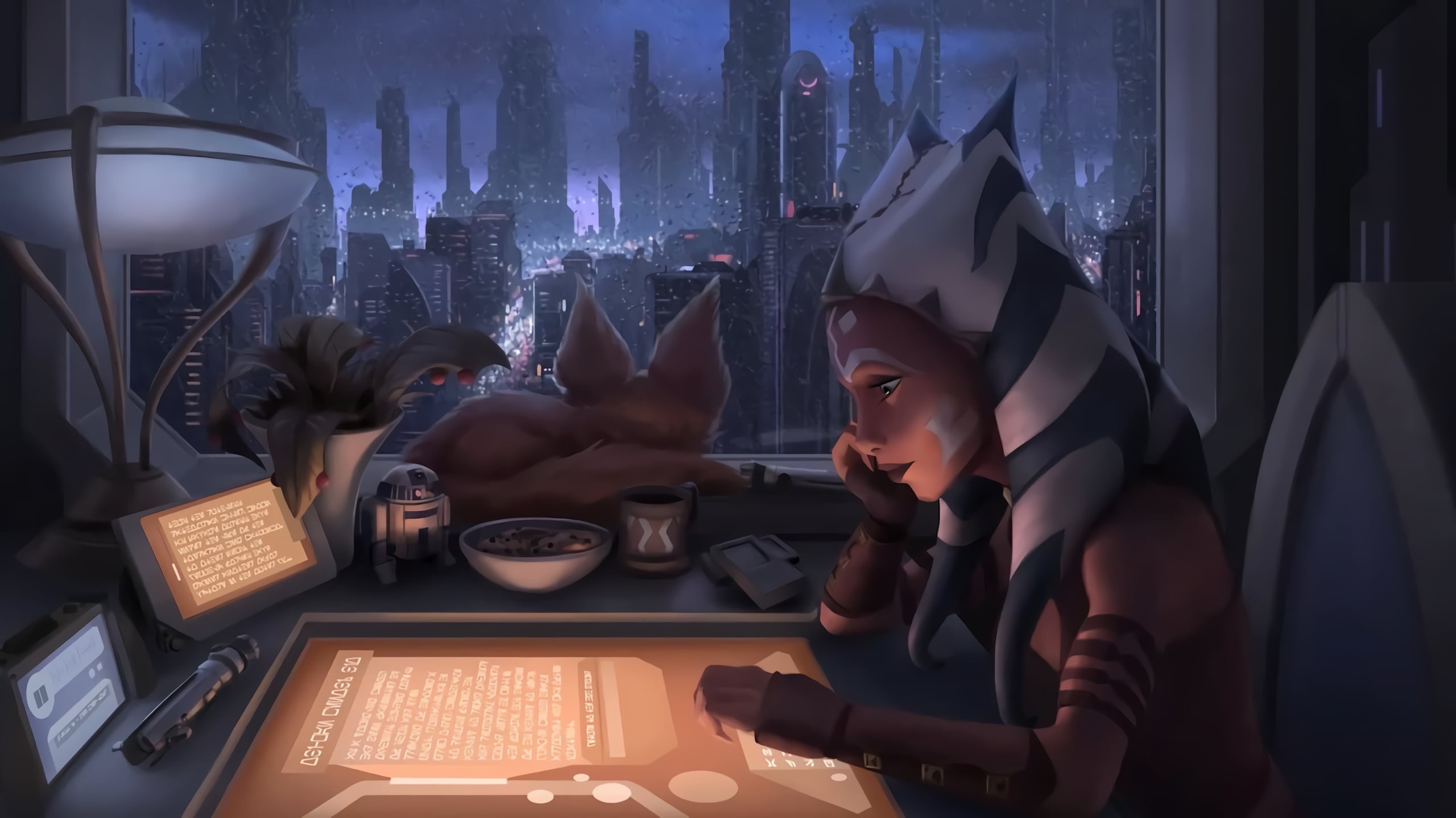 2K, artwork, 2D, digital art, science fiction, Ahsoka Tano, fan art, fictional character, Star Wars, HD Wallpaper