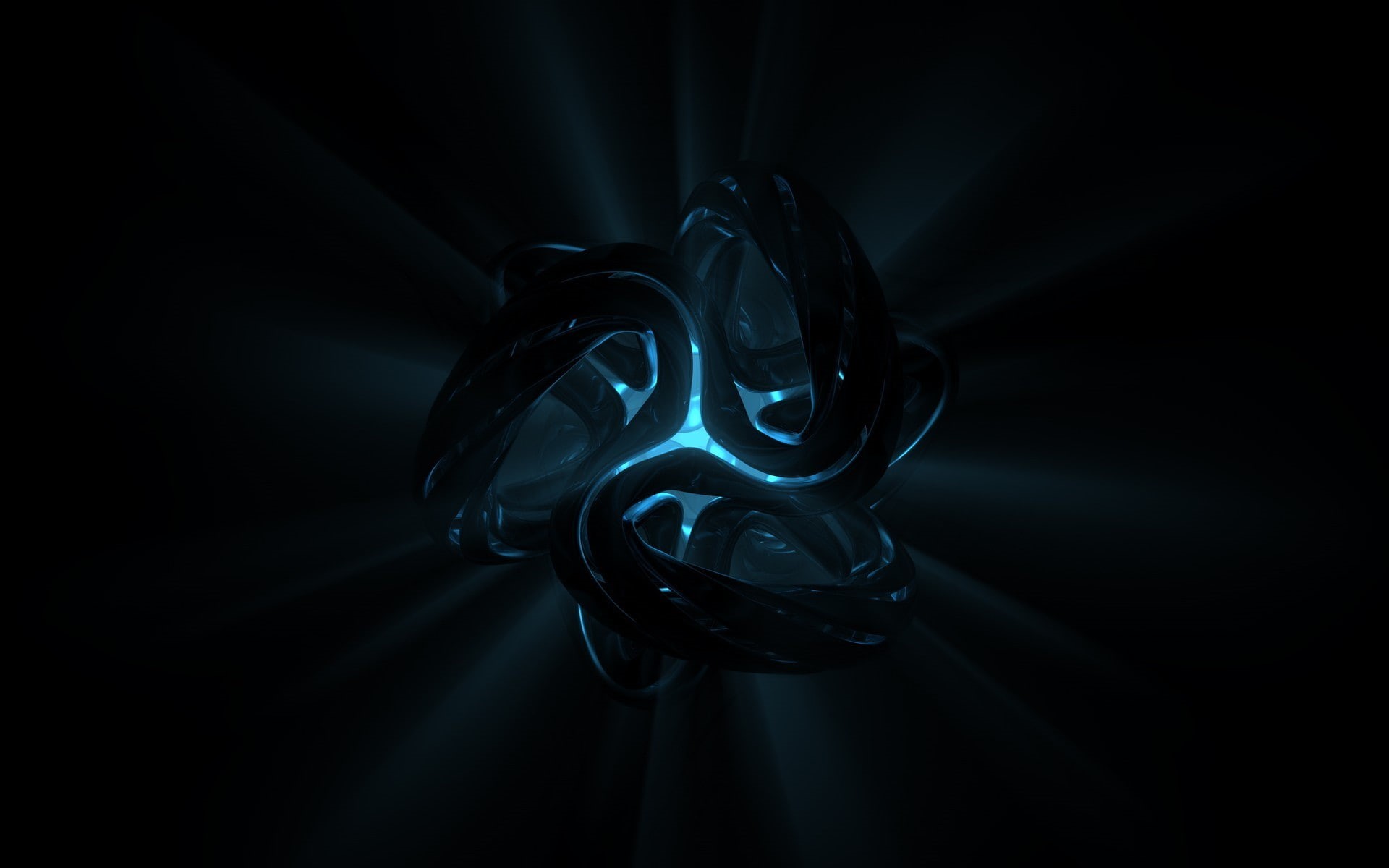 sphere, lights, digital art, 1080P, artificial lights, abstract, black background, HD Wallpaper