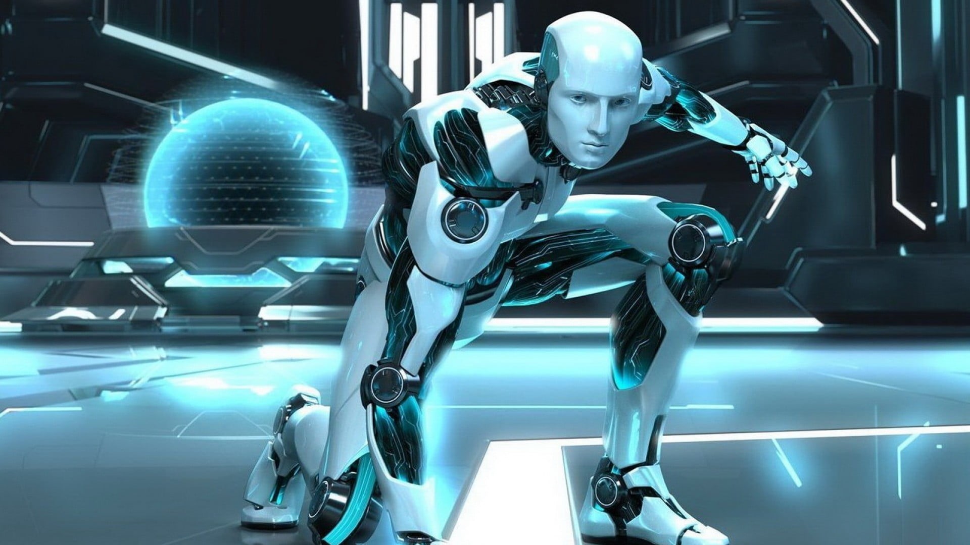 men, cyborg, android, CGI, digital art, front view, young adult, technology, people, science fiction, human representation, androids, futuristic, fantasy, HD Wallpaper