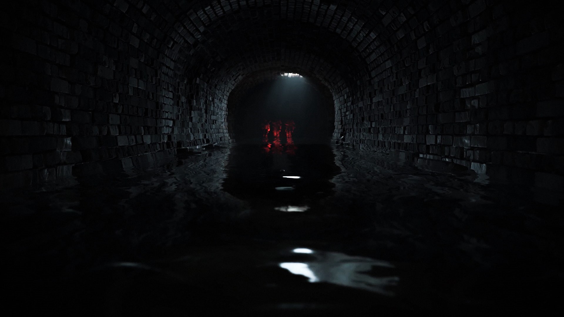 illuminated, indoors, Death Stranding, dark, mystery, horror, water, brick, Mads Mikkelsen, Kojima Productions, wall, brick wall, tunnel, cellar, 1080P, HD Wallpaper