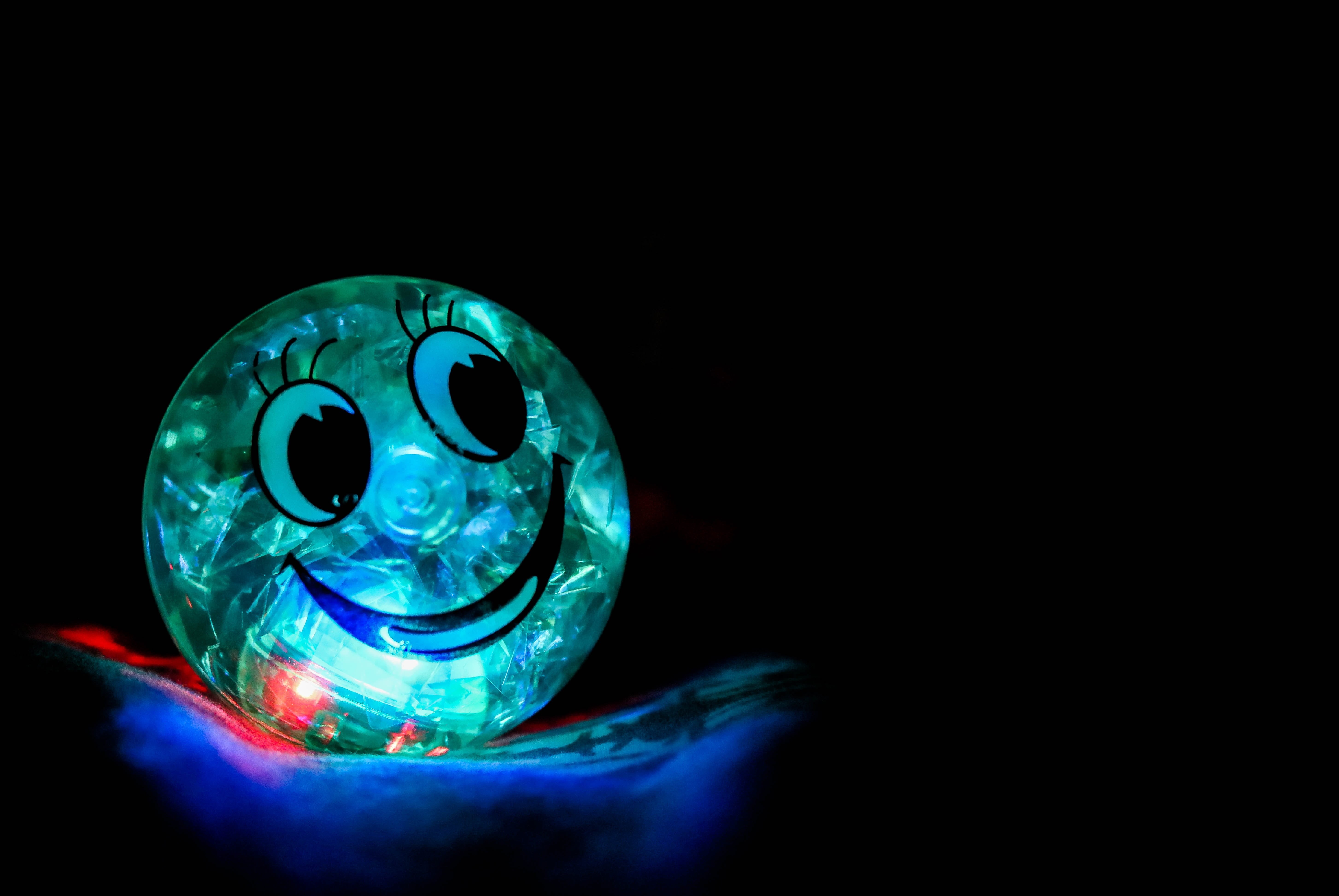 copy space, ball, no people, lighting equipment, reflection, happiness, illuminated, mystery, dark, single object, sphere, light - natural phenomenon, 5K, HD Wallpaper
