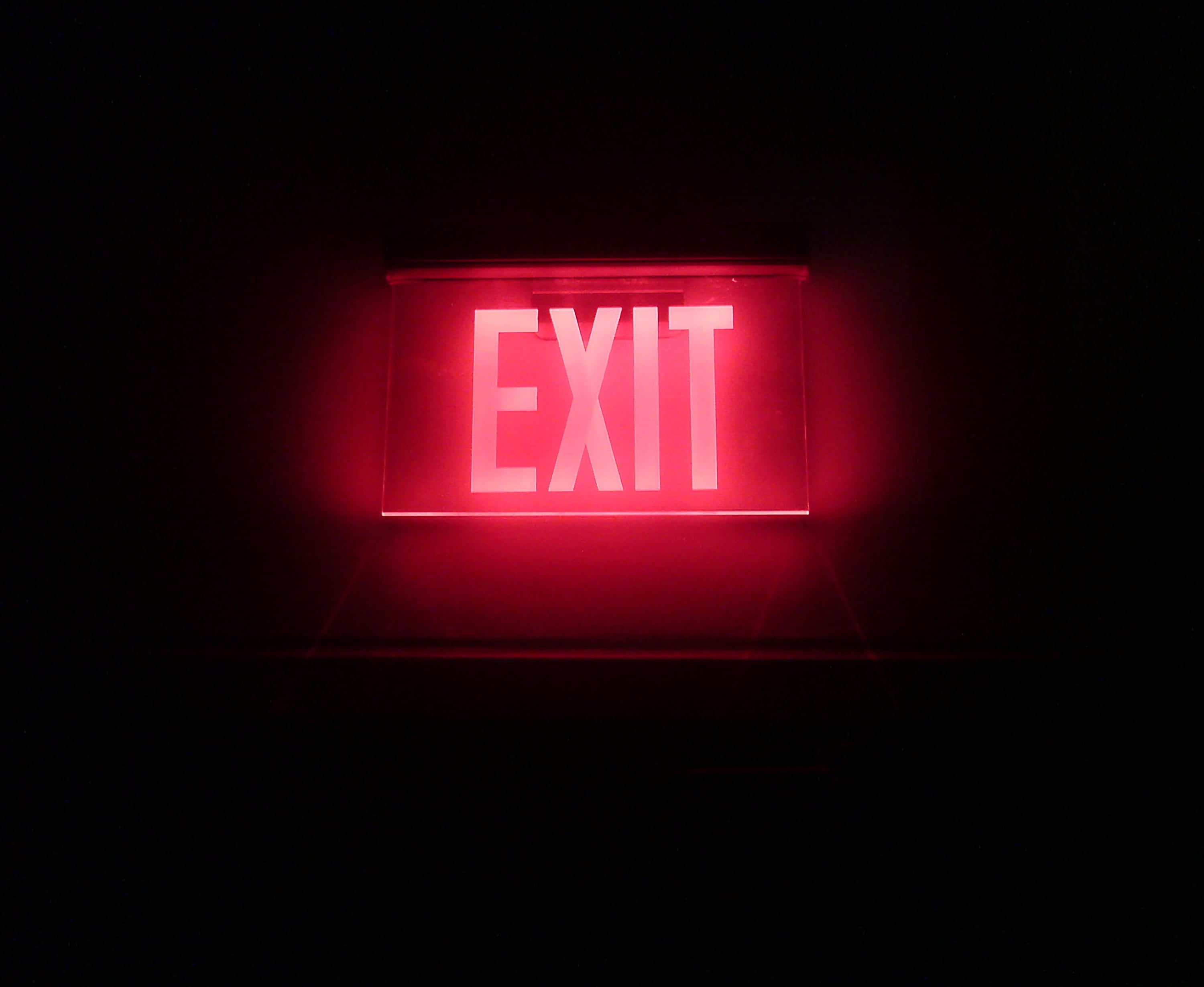 western script, black background, dark, sign, 2K, exit, backlight, inscription, night, light - Natural Phenomenon, signage, red, message, indoors, glowing, HD Wallpaper