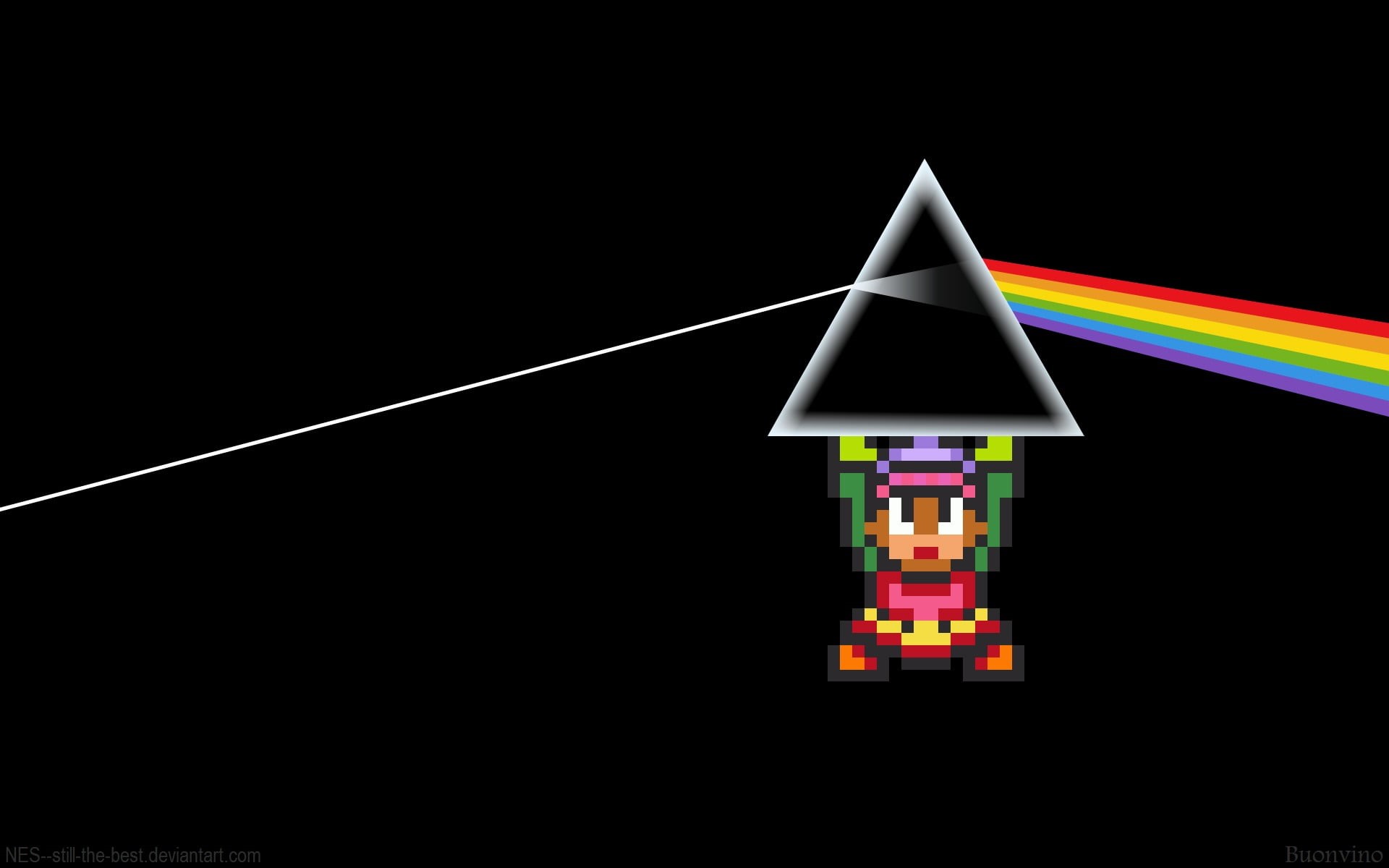 prism, cartoon, neon, nightlife, triangle shape, illuminated, design, building, night, 1080P, no people, light - natural phenomenon, nature, illustration, HD Wallpaper