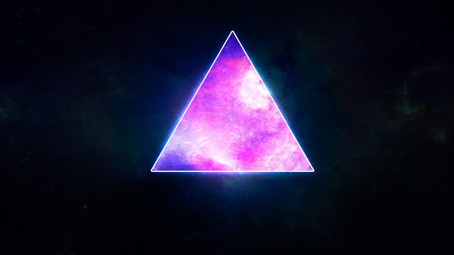 prism, abstract, triangle, digital art, purple, 1080P, simple background, HD Wallpaper