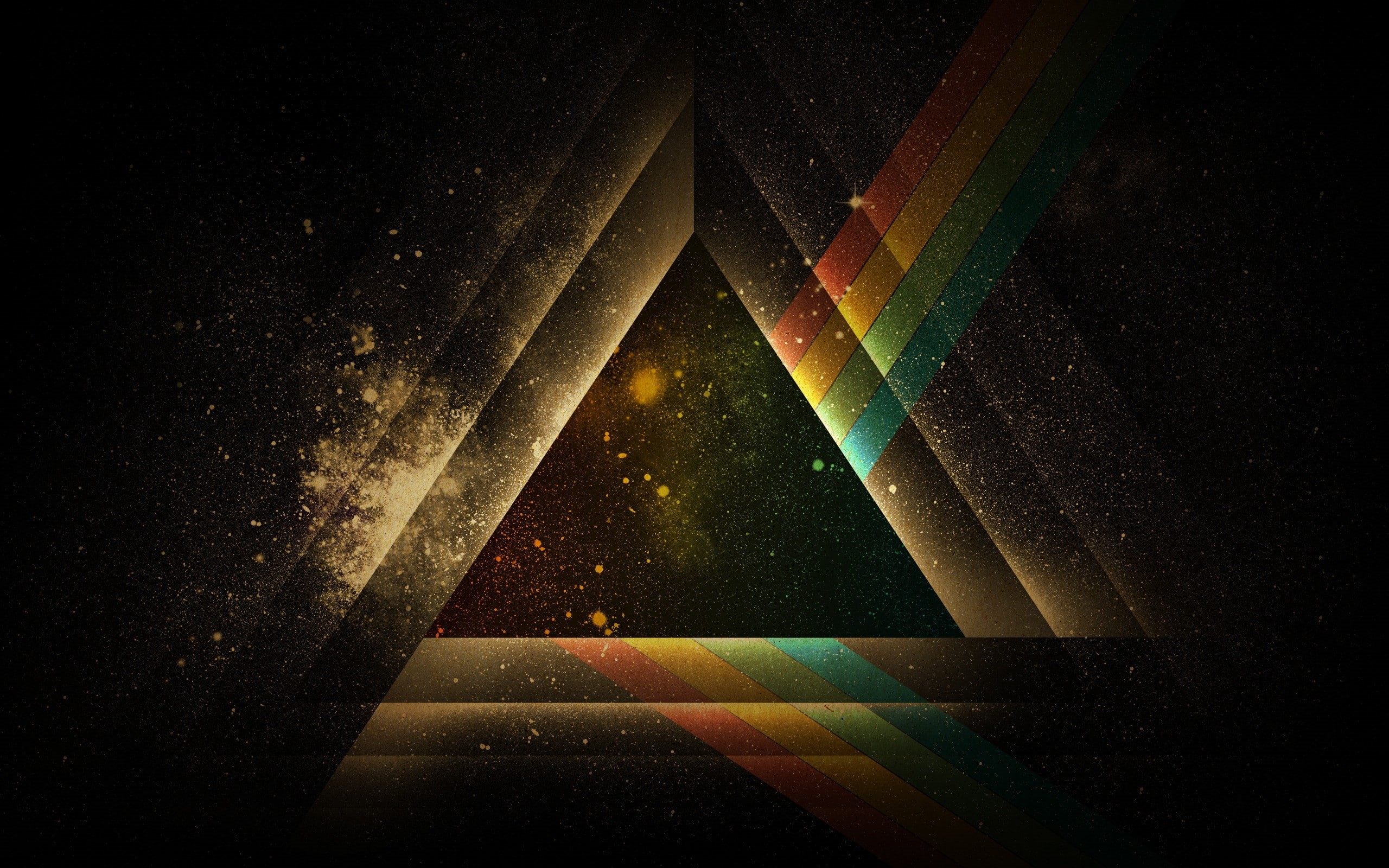 hd, digital/artwork, 2K, prism, triangle, rainbow, abstract, HD Wallpaper