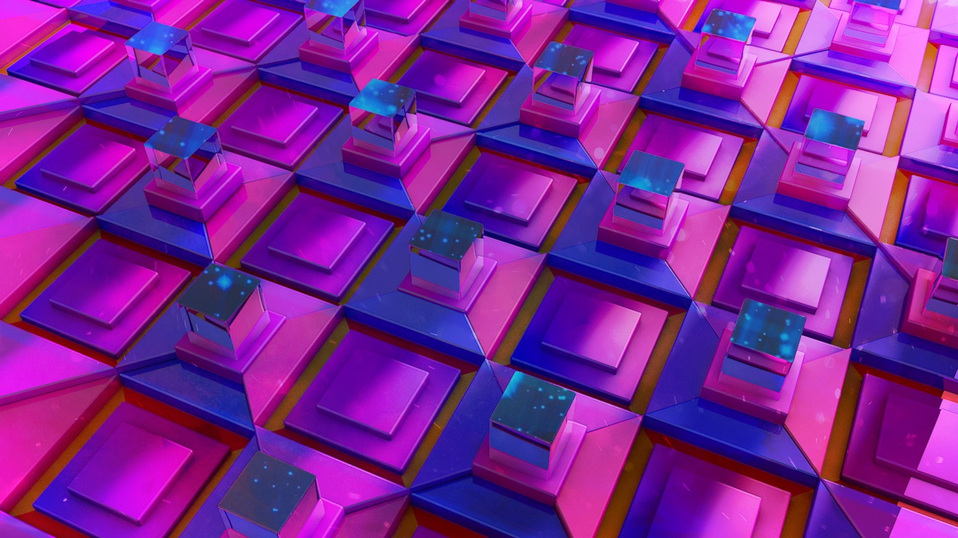 block, backgrounds, pink color, box, repetition, abundance, 1080P, geometric figures, art and craft, side by side, purple, large group of objects, pattern, HD Wallpaper