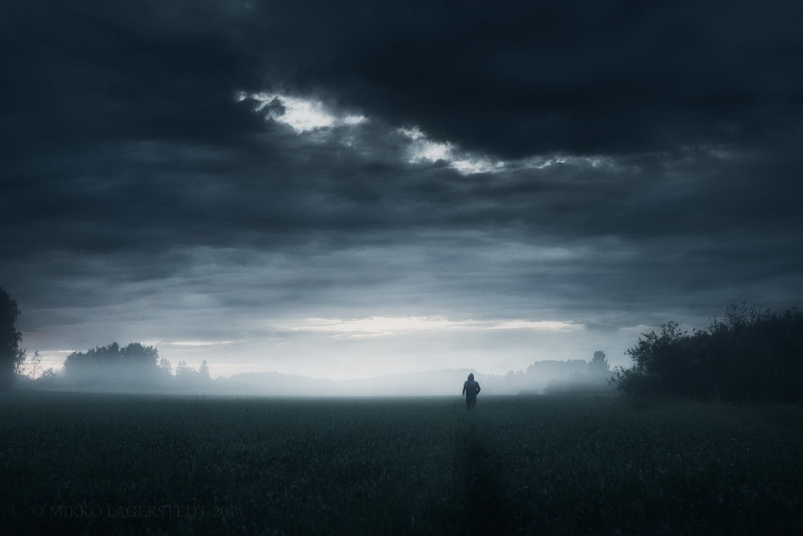 outdoors, grass, plant, nature, clouds, backgrounds, people, loneliness, dark, scenics - nature, horror, tranquility, idyllic, black Color, beauty In Nature, HD Wallpaper