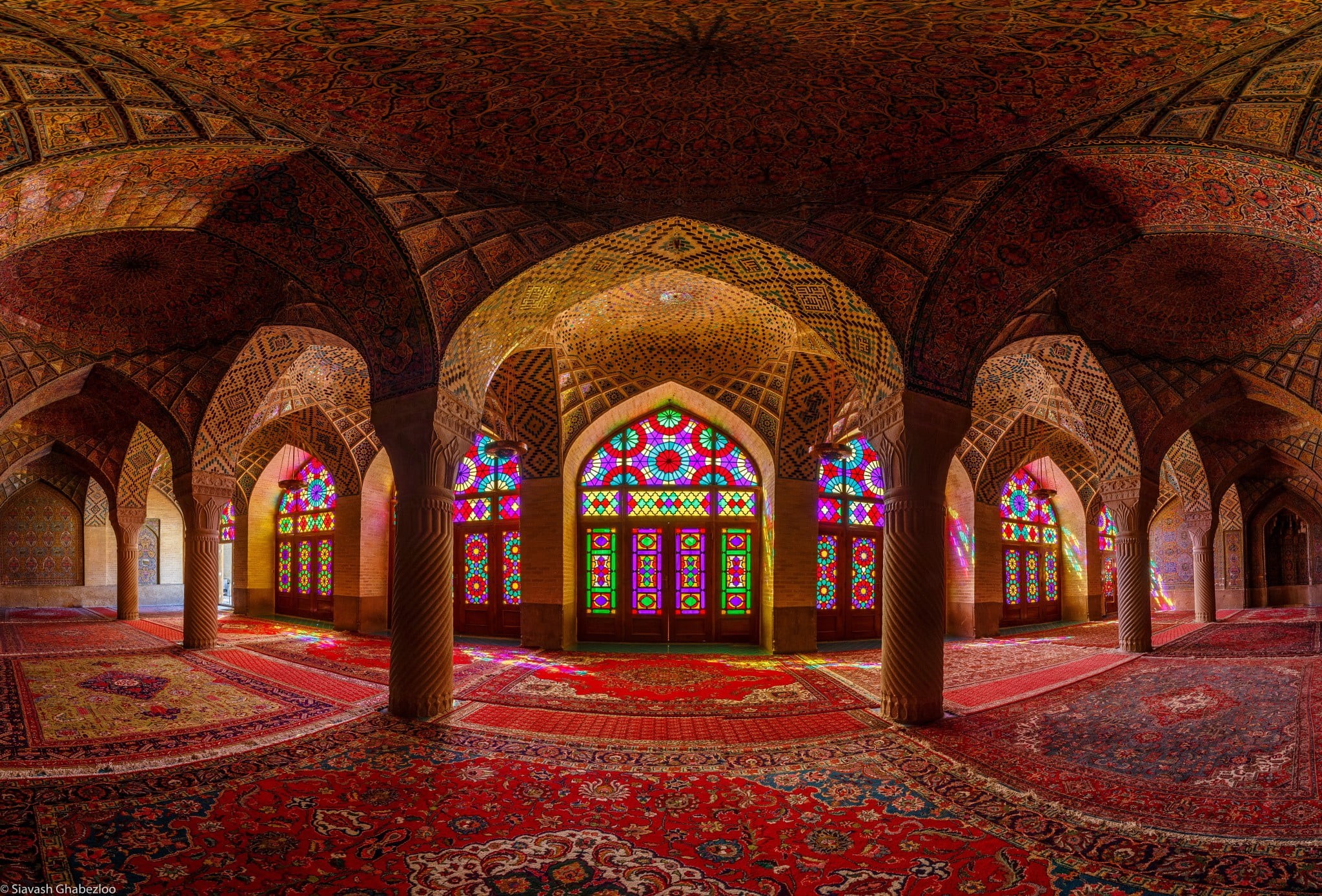 history, multi colored, arch, pattern, built structure, ceiling, dome, architectural column, no people, 1080P, floral pattern, carpet - decor, the past, HD Wallpaper