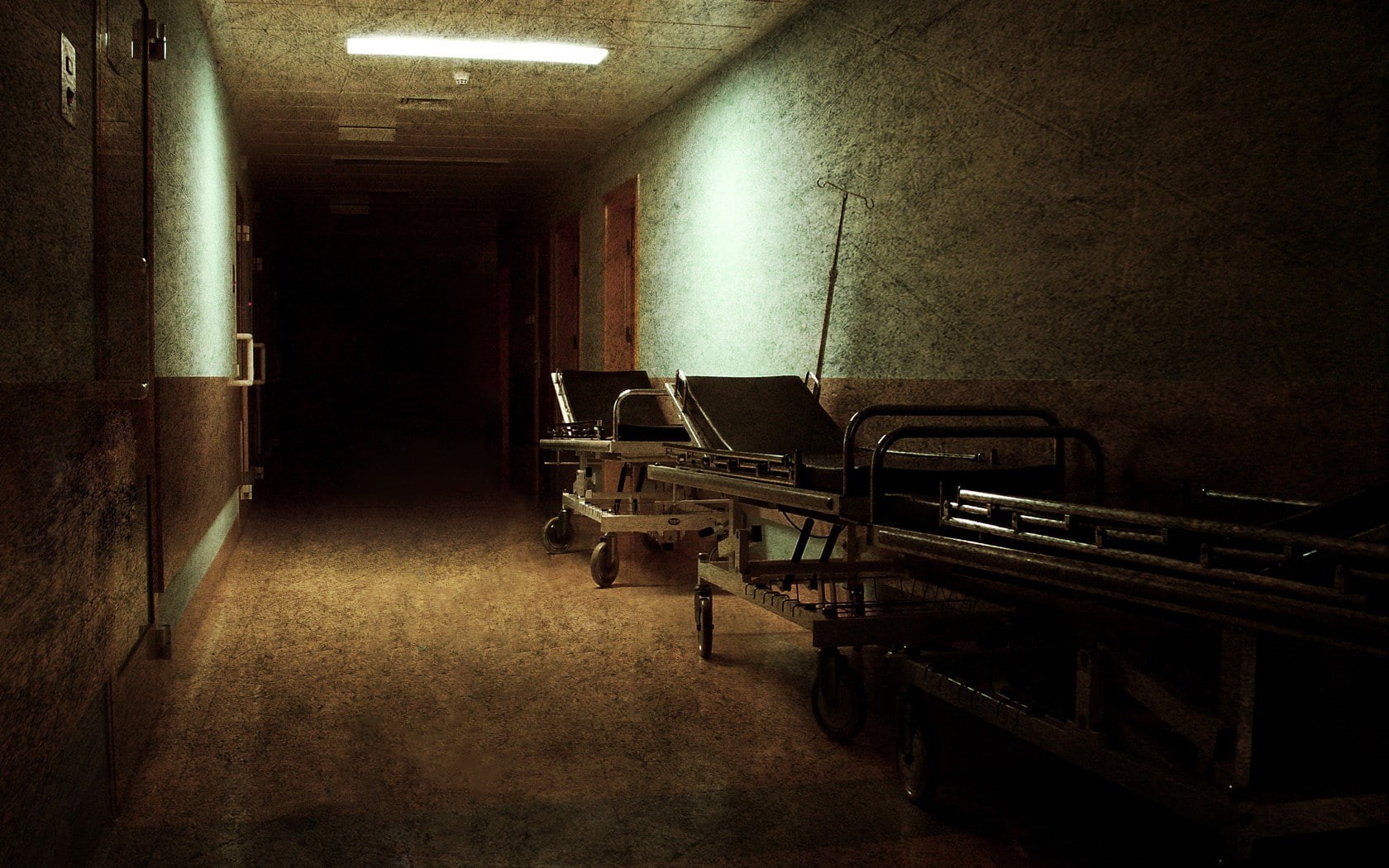 720P, ruin, hallway, grunge, hospital, HD Wallpaper