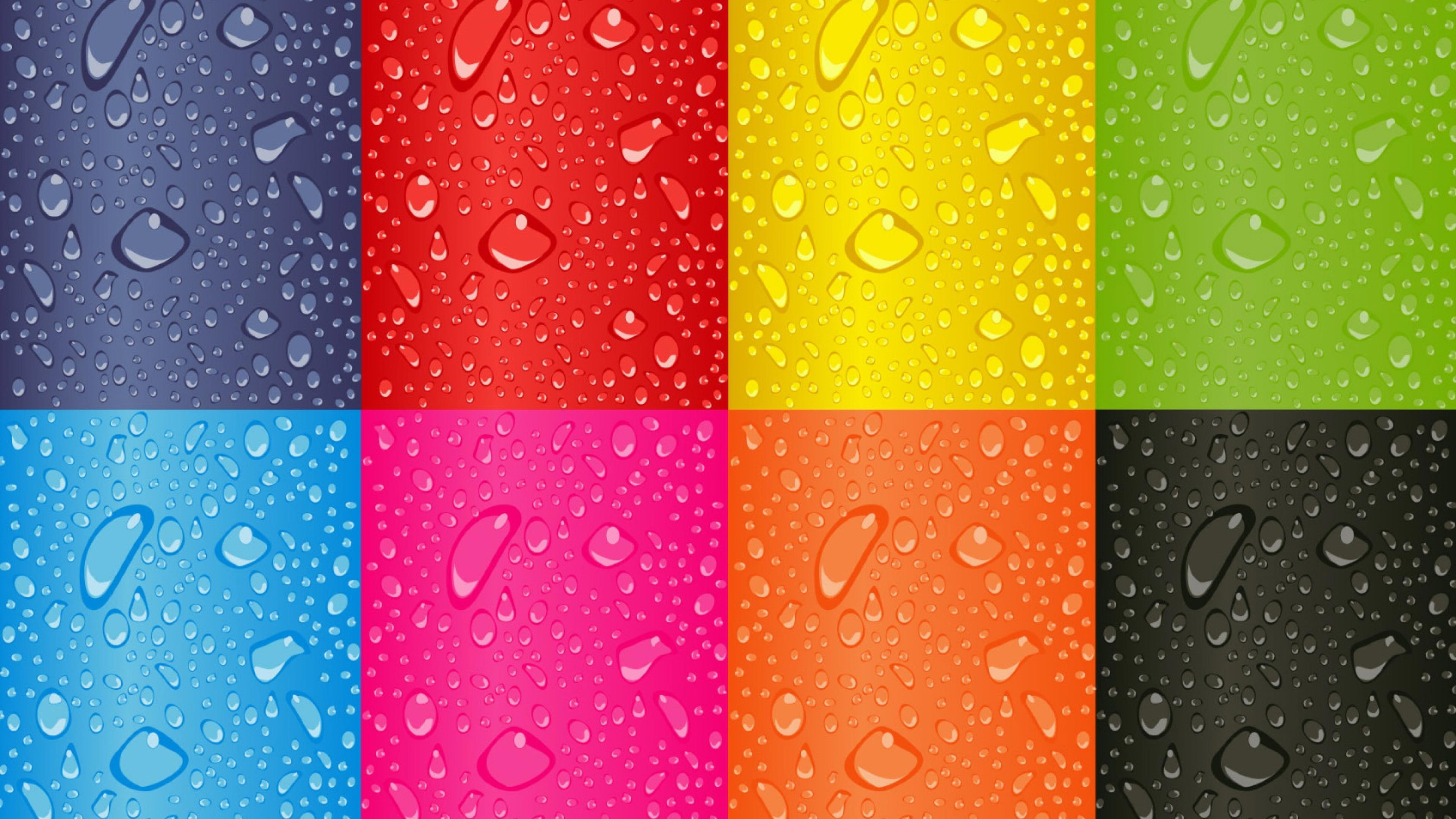 symbol, retro, design, flower, cotton, floral, colorful, surface, graphic, ornament, decoration, shape, colors, patterns, abstract, rain, 4K, HD Wallpaper