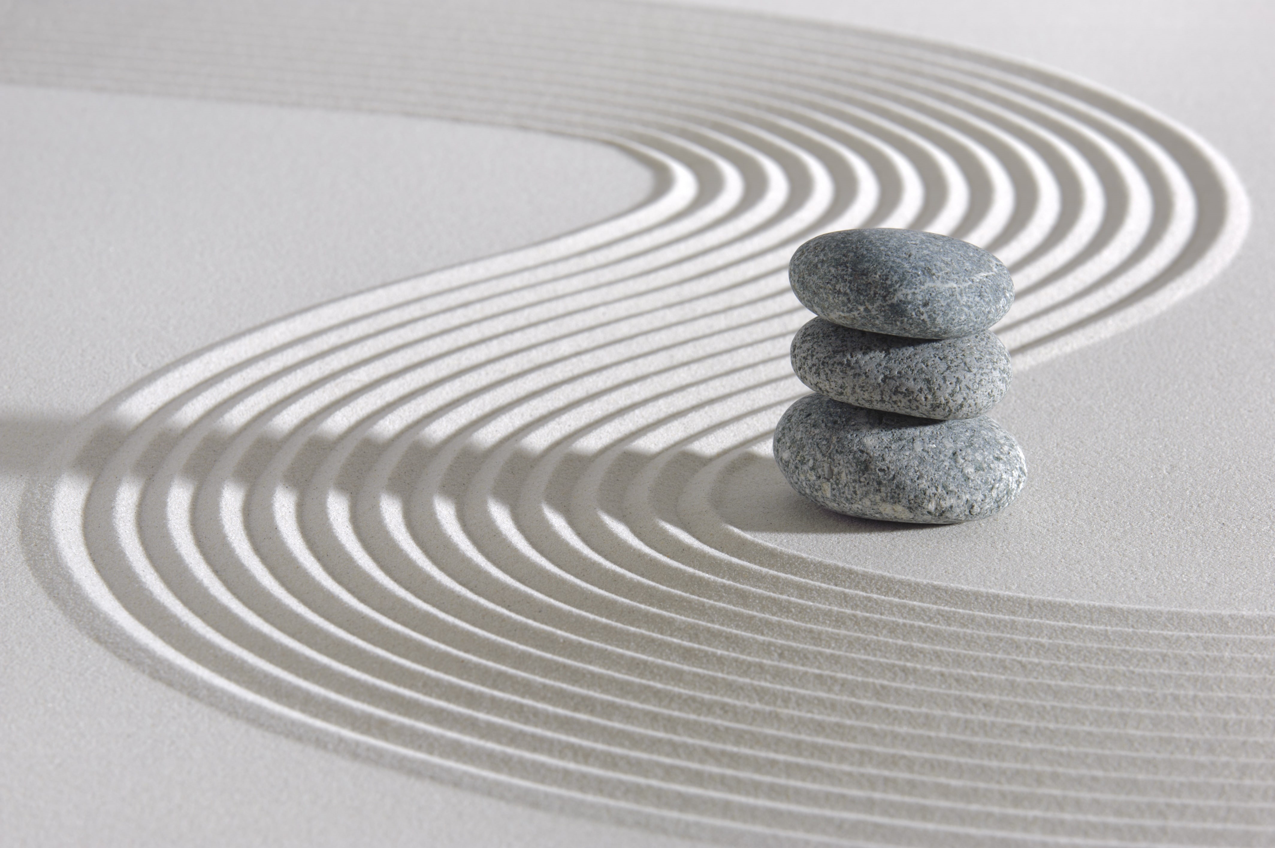 sand monk, stone, Zen, 4K, philosophy, Japan, garden, energy, HD Wallpaper