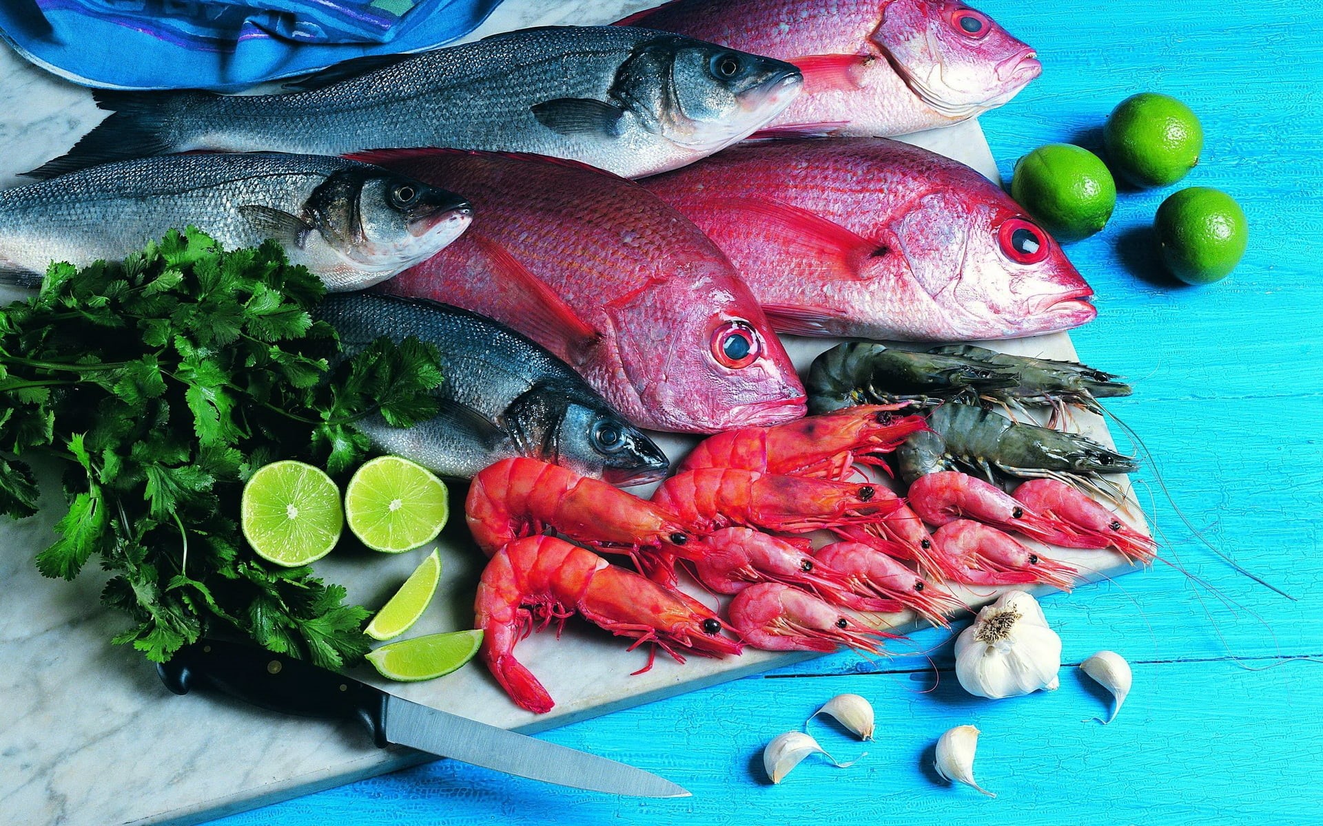 raw Food, fresh, meal, table, still life, wellbeing, prepared Fish, citrus fruit, cooking, greens, choice, lemon, vegetable, ice, vertebrate, freshness, HD Wallpaper