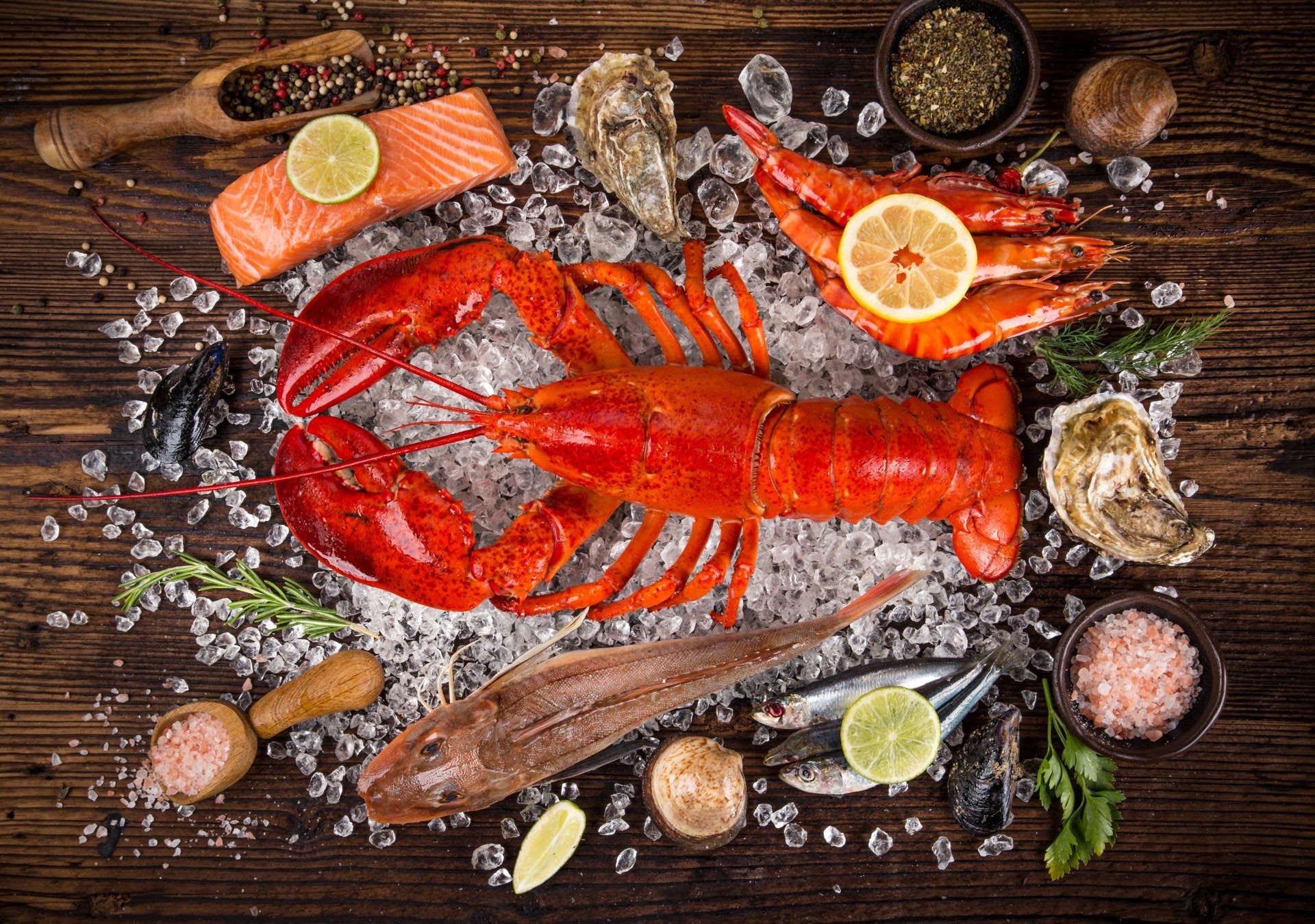 1080P, Fish, Seafood, Lobster, Still Life, Shrimp, Crustacean, Food, HD Wallpaper