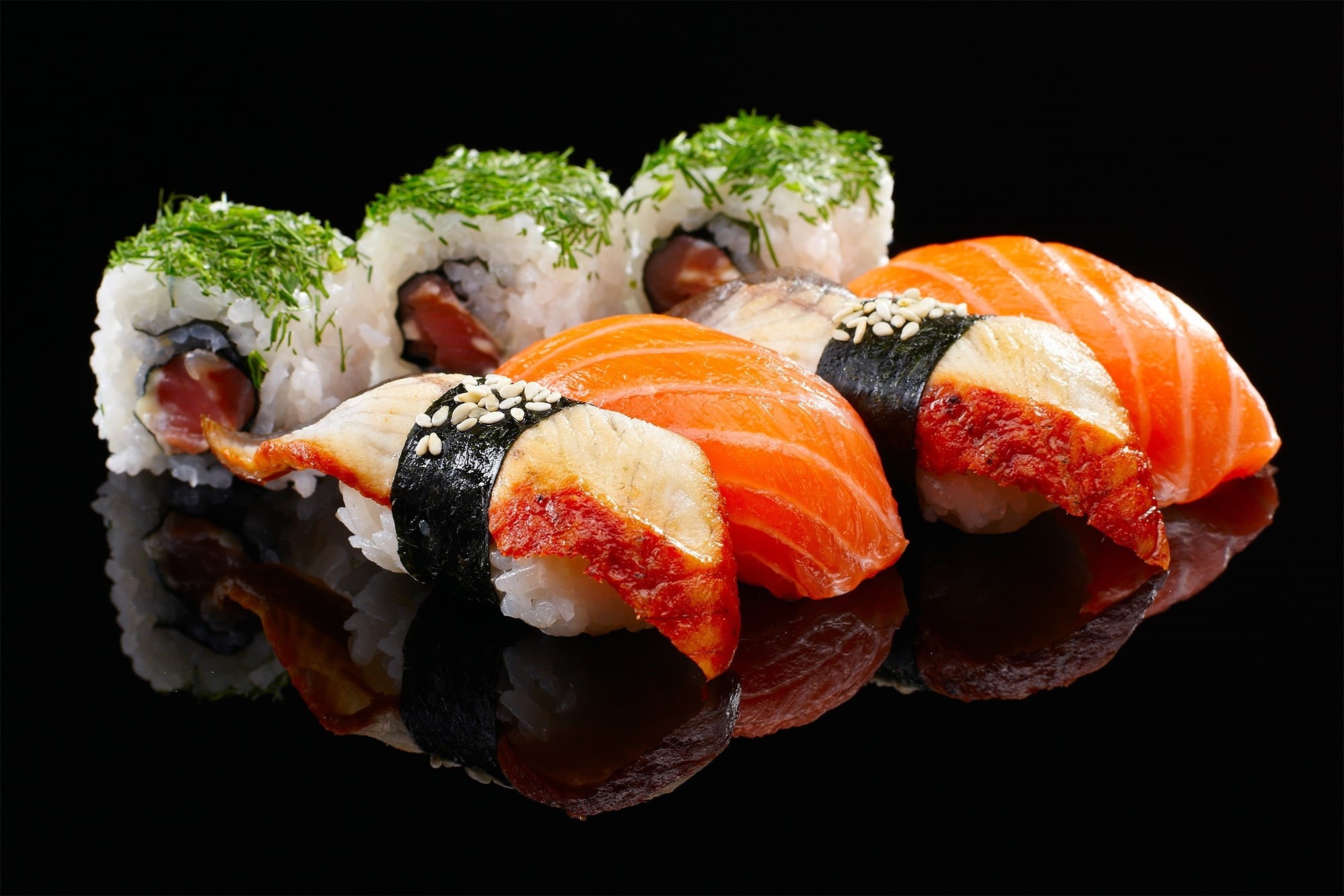 seafood, fish, sushi, japan, asian, life, meal, 1080P, oriental, still, meat, food, japanese, HD Wallpaper
