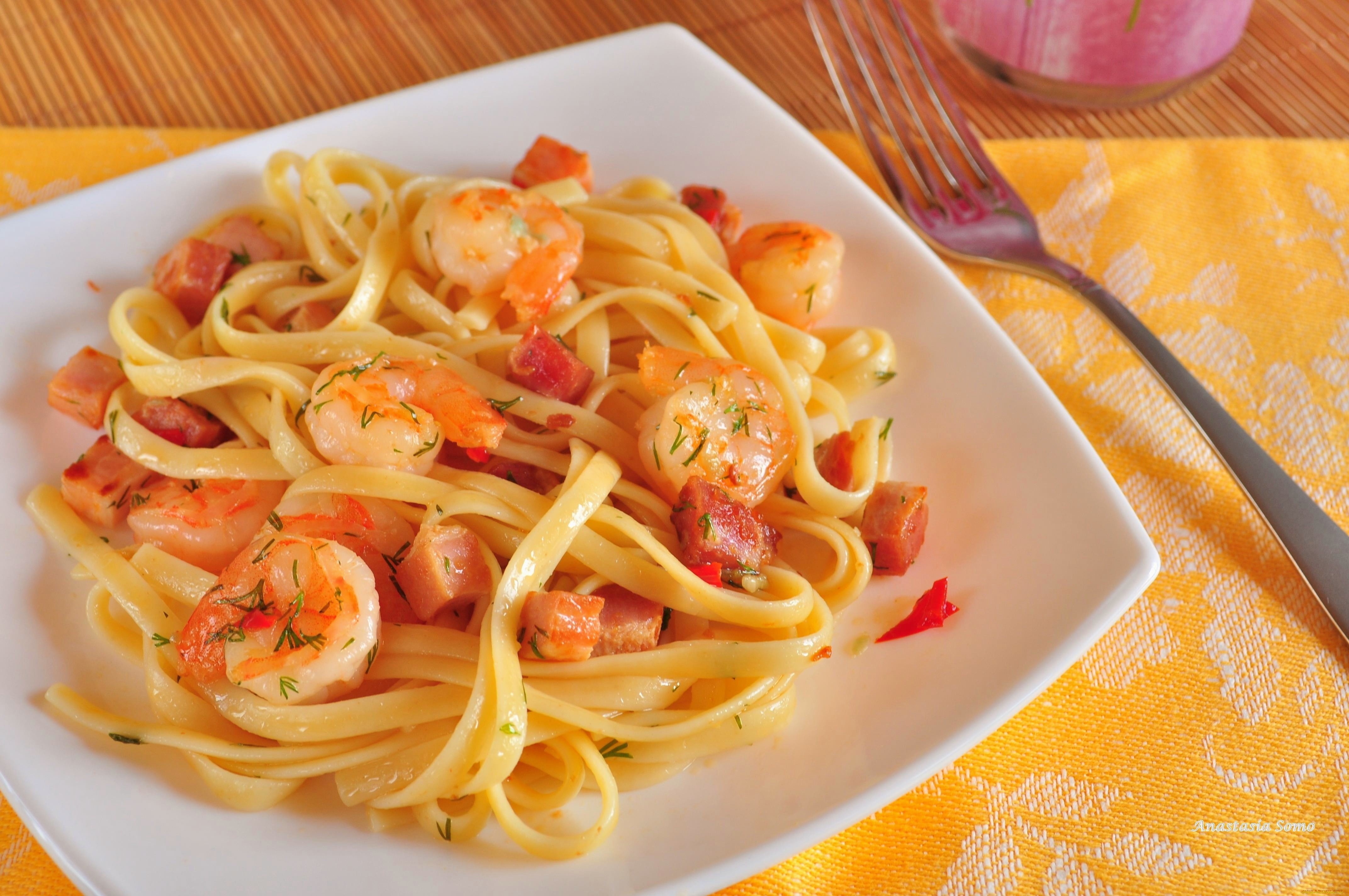 lunch, Spaghetti, carbonara Sauce, linguini, red, dish, wellbeing, fish, pasta, dill, cooking, ready-to-eat, fettuccine, indoors, vegetable, 4K, still life, HD Wallpaper