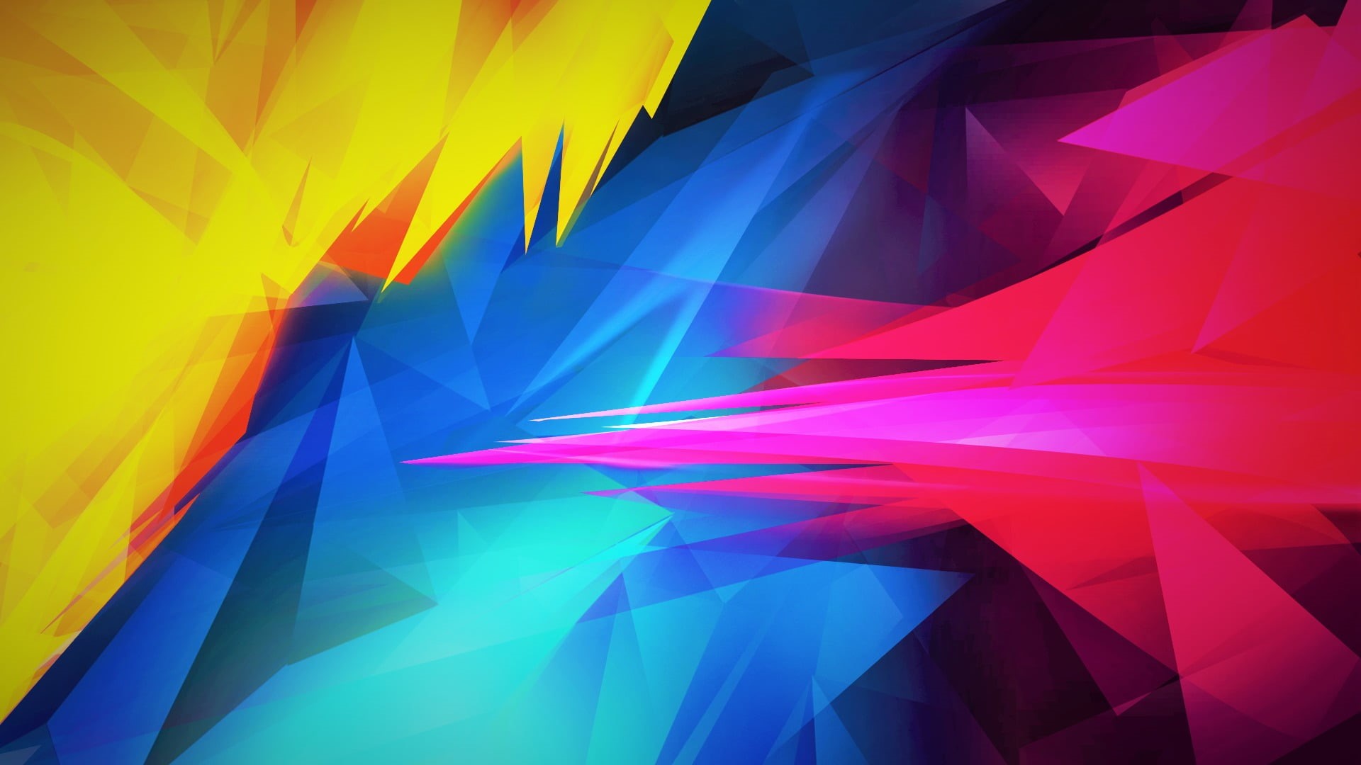 angle, blue, painting, digital composite, no people, vibrant color, drinking glass, backgrounds, yellow, neon colored, colorful, multicolored, shape, pattern, HD Wallpaper