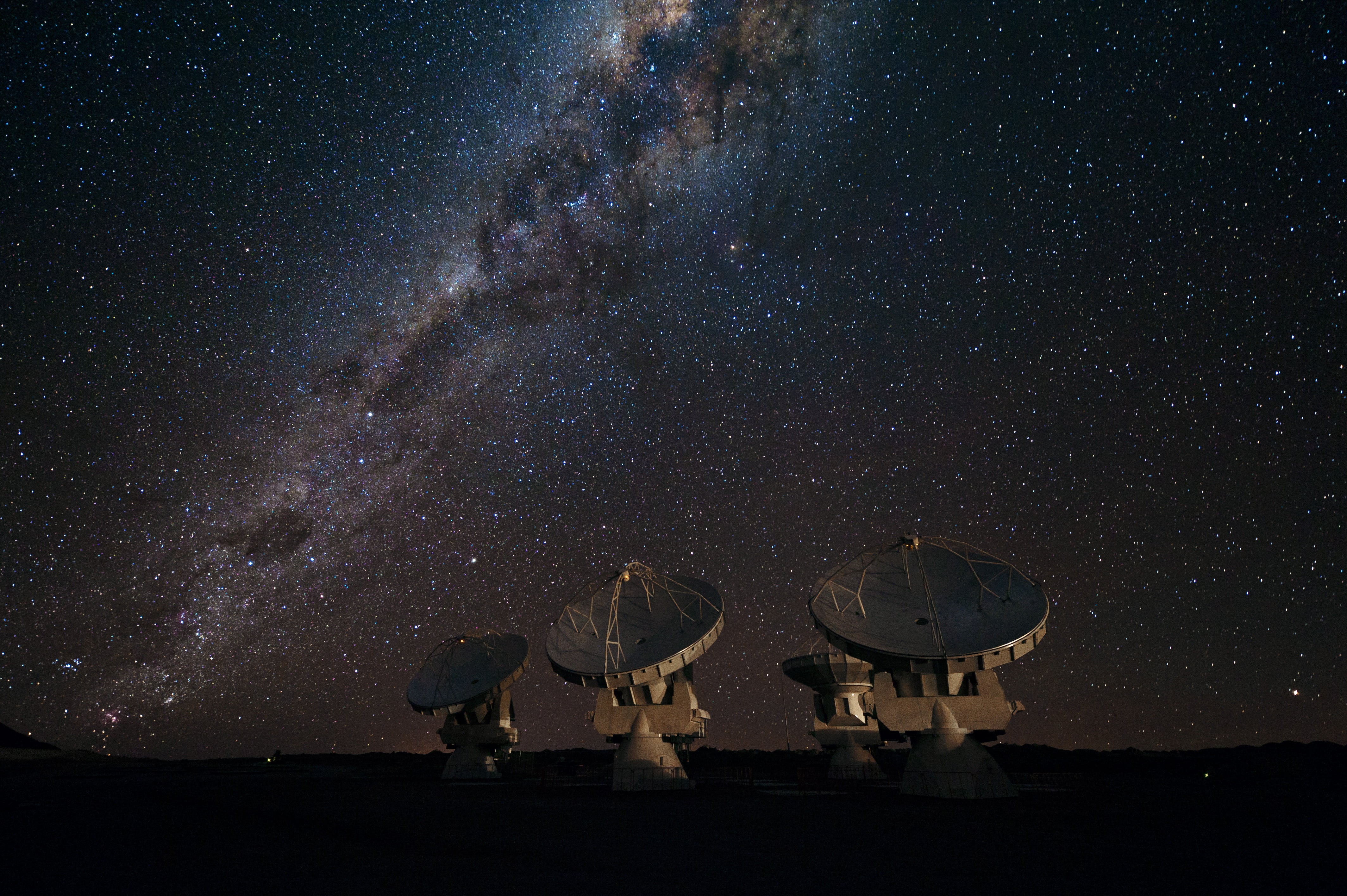 blue, astronomy, satellites, global communications, space Exploration, sky, The milky way, communication, science, radio wave, constellation, scenics - nature, HD Wallpaper
