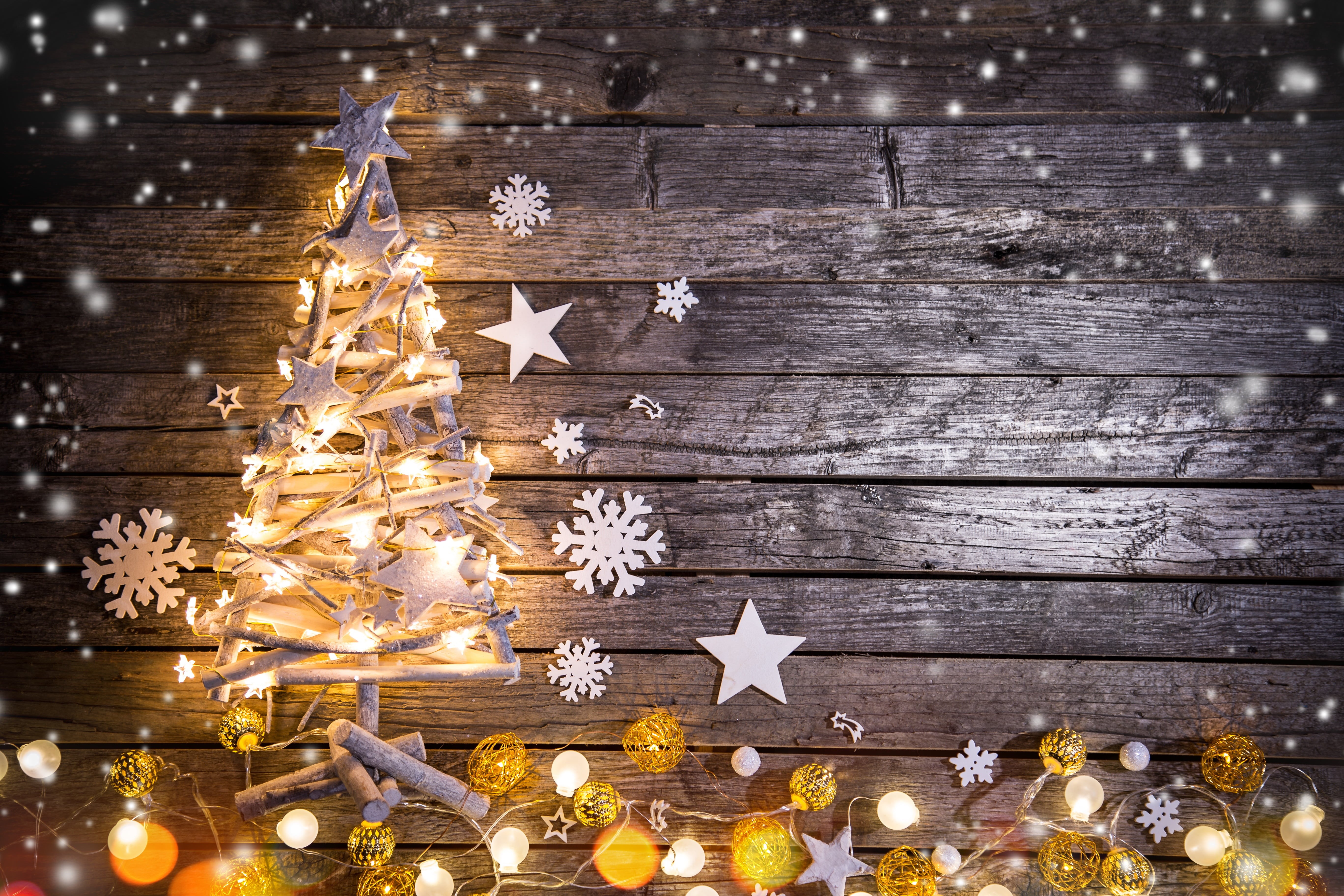 season, fir Tree, merry christmas, advent, shiny, plant, star Shape, year, wood - Material, christmas Lights, wall, star, december, white, plank, lighting Equipment, HD Wallpaper