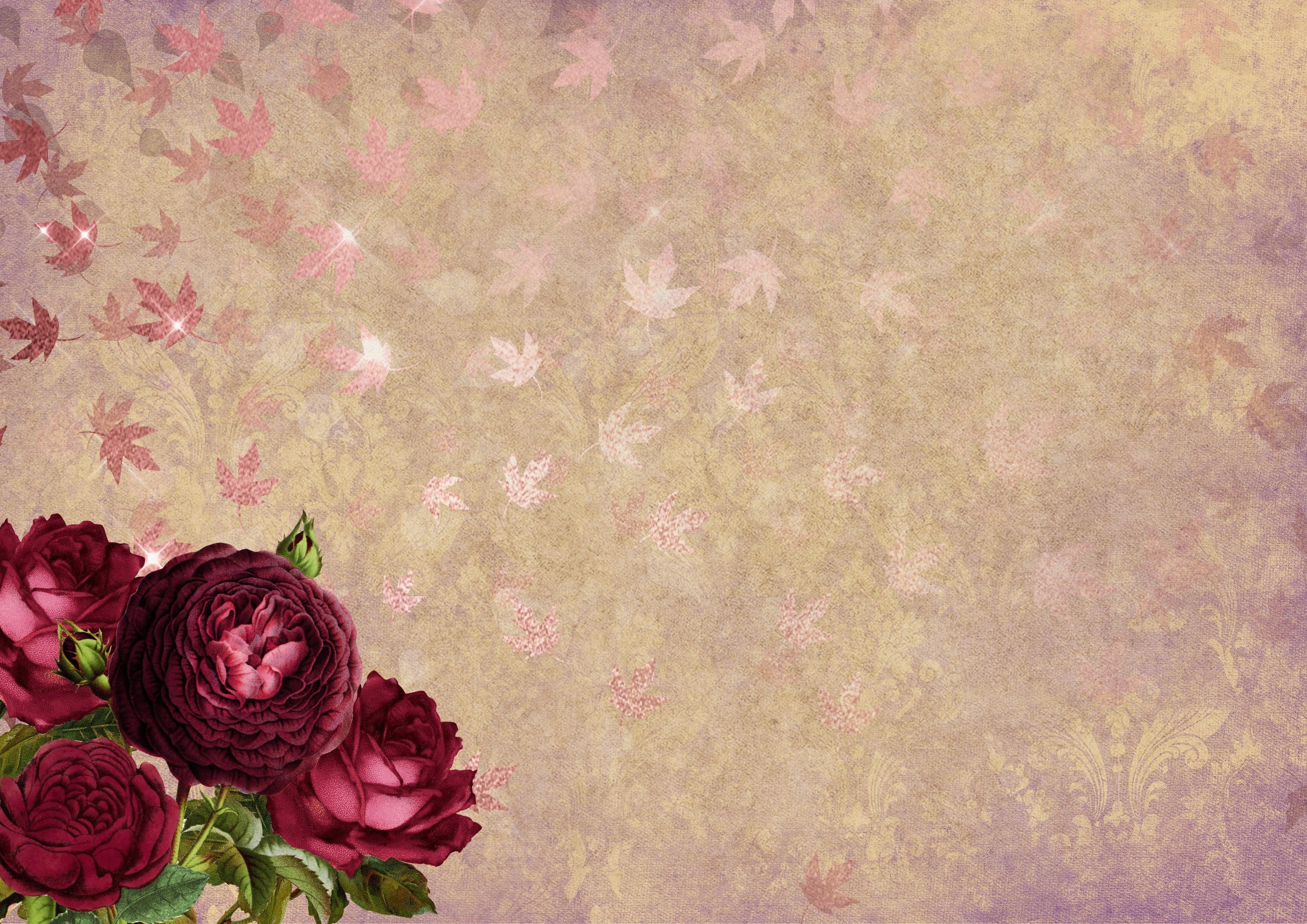 flower arrangement, pattern, chic, roses, leaves, near, bud, bouquet, texture, beige, postcard, background, wedding, rose - flower, welcome, scrapbooking, HD Wallpaper