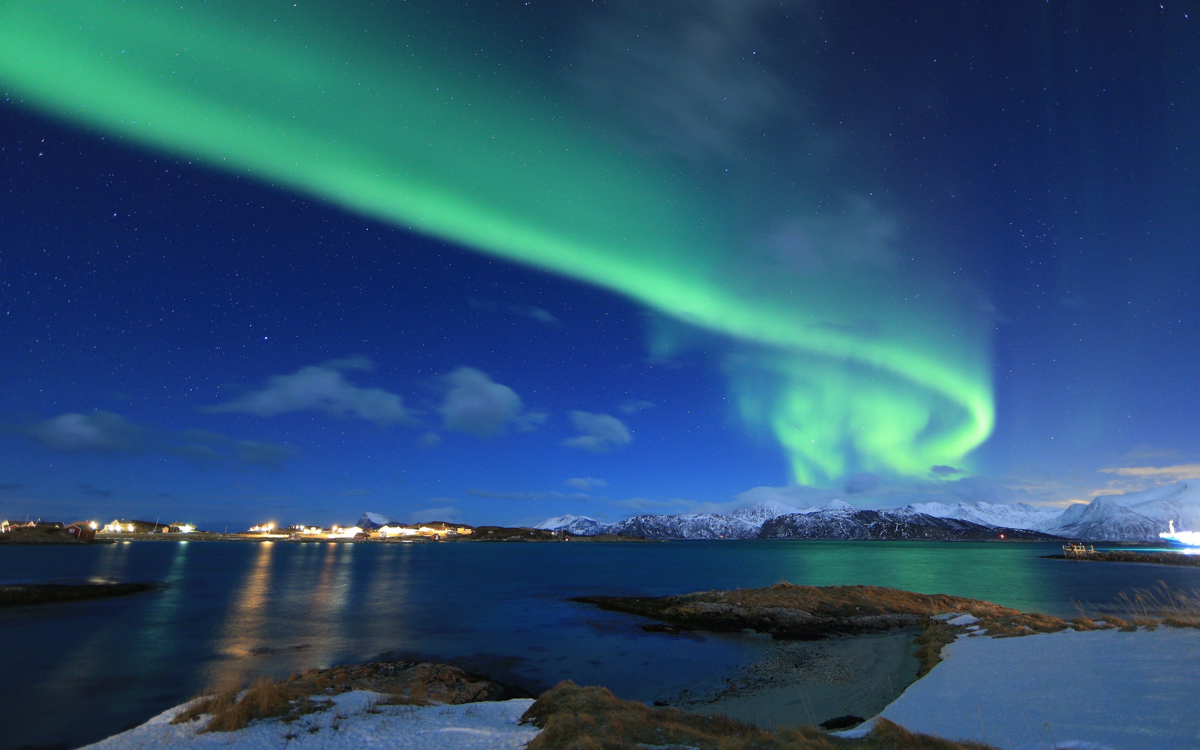 hd, luminosity, natural phenomenon, illuminated, snow, star - space, beauty in nature, aurora polaris, nature, astronomy, winter, scenics - nature, norway, HD Wallpaper