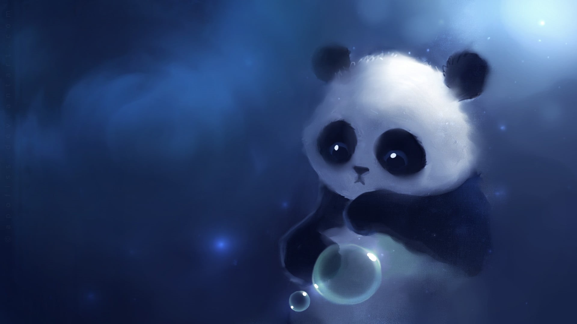 underwater, close-up, water, animals, human representation, panda, art and craft, no people, nature, animal wildlife, bubbles, panda - animal, HD Wallpaper