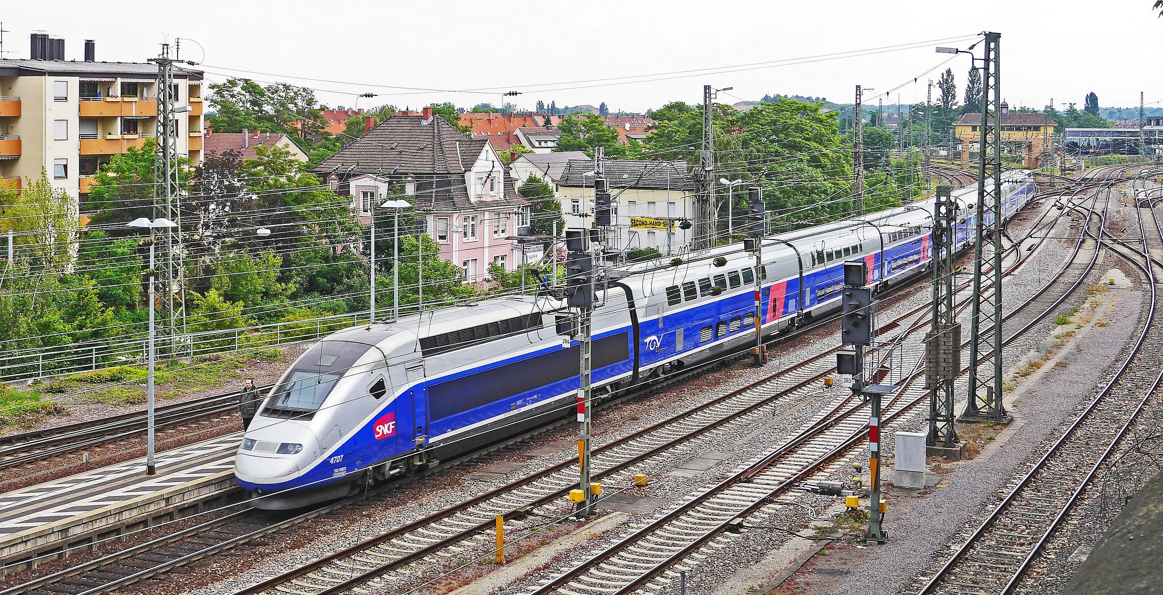 rail- cars, transportation, paris, signal box, historic preservation, outdoors, transit, signals, train de grande vitesse, sncf, passenger train, intercity-express, HD Wallpaper