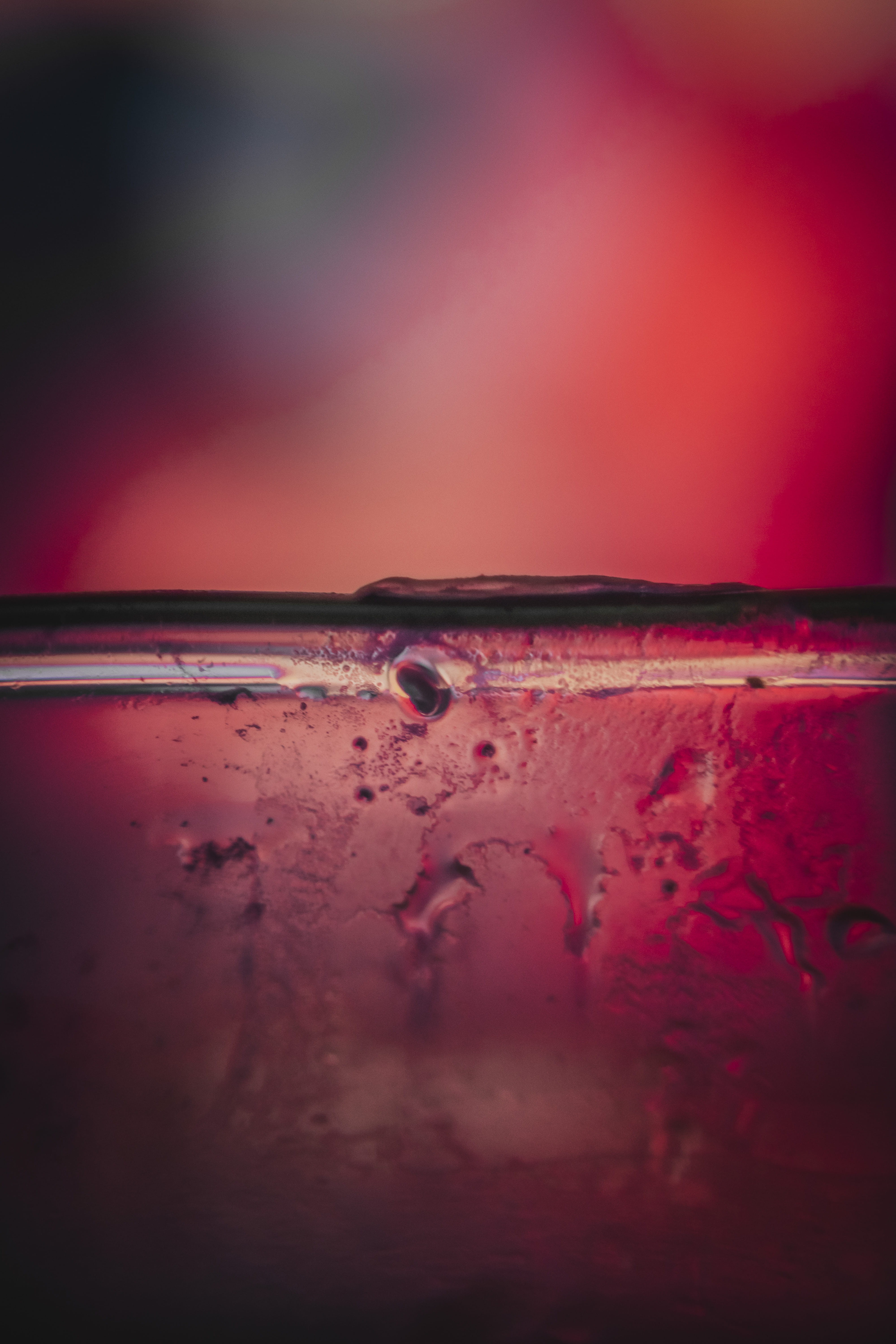 ice, flare, nature, plant, focus, close-up, sky, cloud - sky, beauty in nature, land, wet, glass, pattern, bottle, blur, sunset, things, red, drink, tranquility, Phone HD Wallpaper