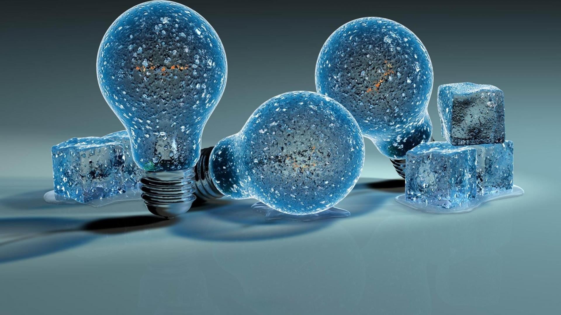 fragility, melting, nature, bulb, ice, water, close-up, reflection, no people, 1080P, transparent, light bulb, table, blue, light, shiny, glass - material, HD Wallpaper