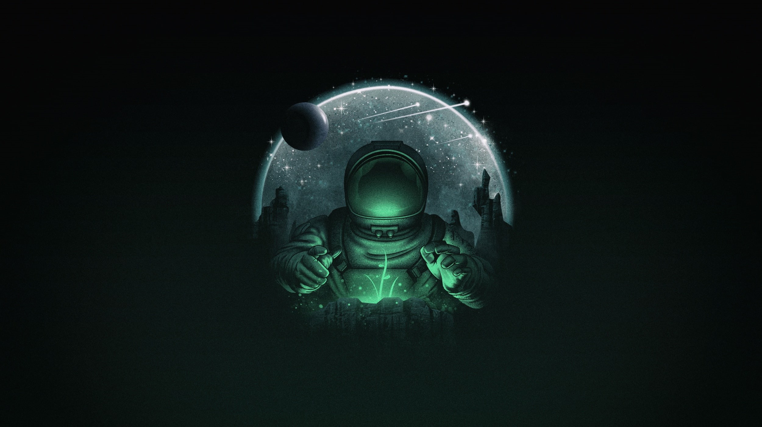 The suit, by Vincent Trinidad, by Vincenttrinidad, Minimalism, Life in outer space, 1080P, Background, Sign of Life, Art, Space, Vincenttrinidad, Vincent Trinidad, HD Wallpaper