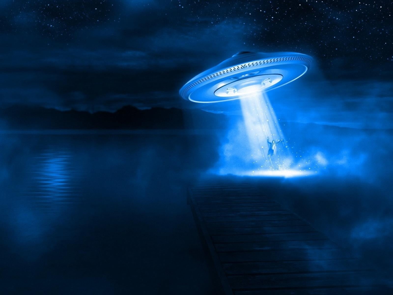 cloud - sky, blurred motion, long exposure, lake, 720P, sky, outdoors, UFO, digital composite, sign, communication, dark blue, screenshot, nature, astronomy, HD Wallpaper